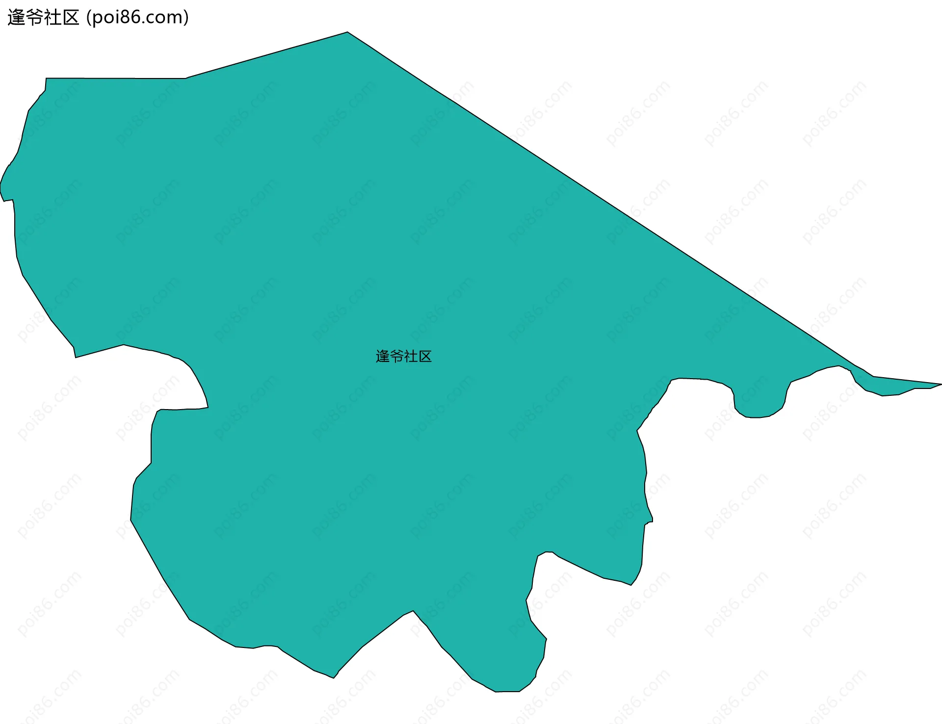 逢爷社区边界地图