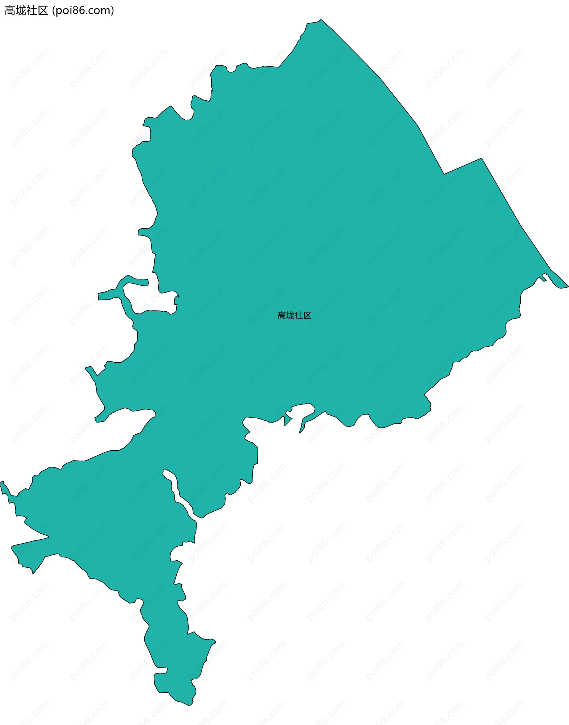 高垅社区边界地图