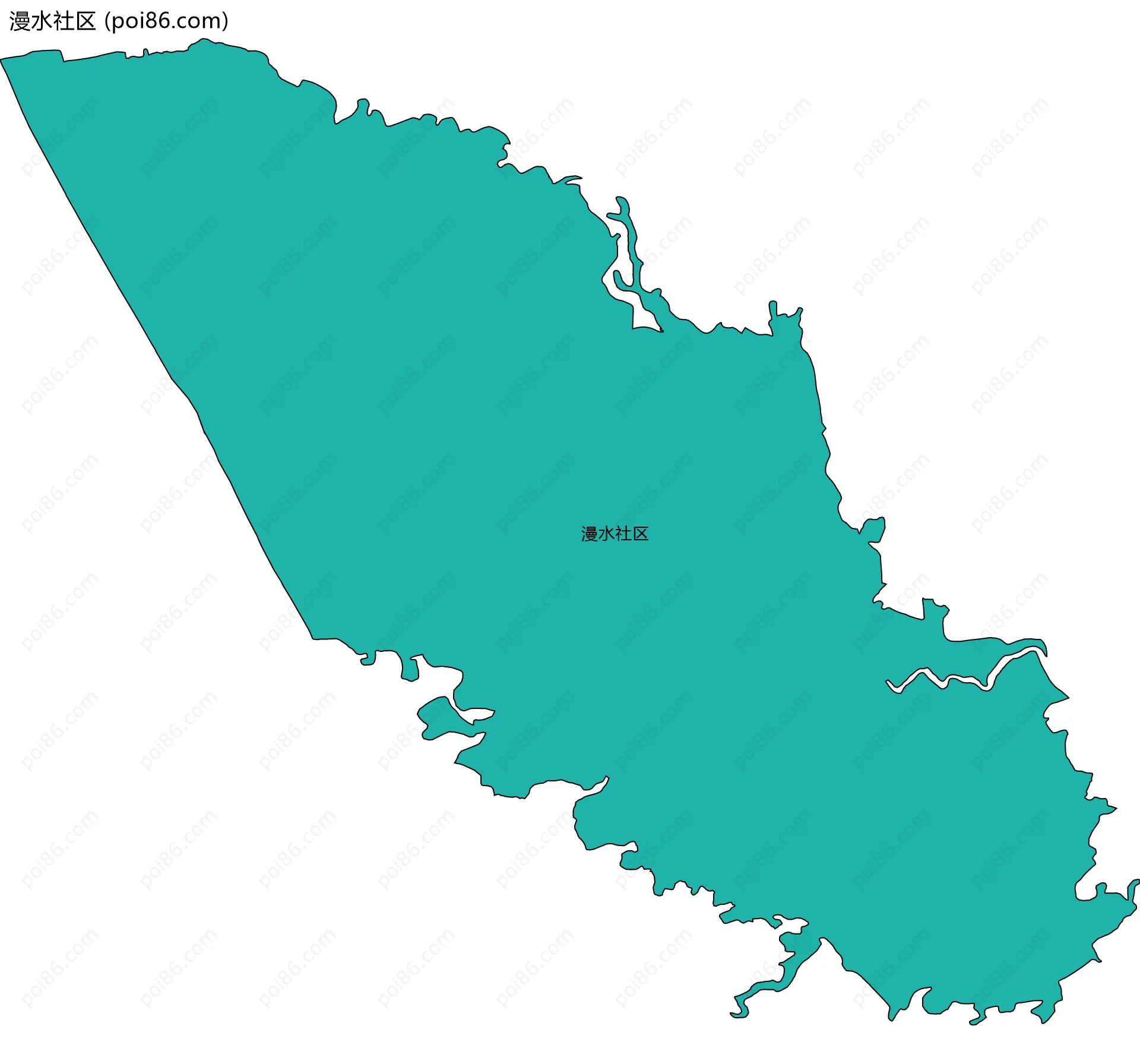 漫水社区边界地图