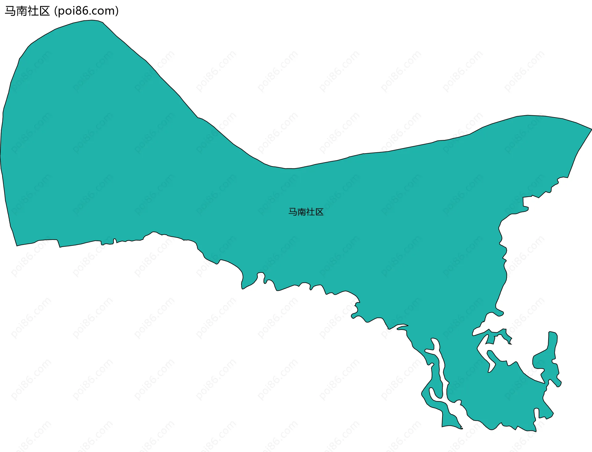 马南社区边界地图