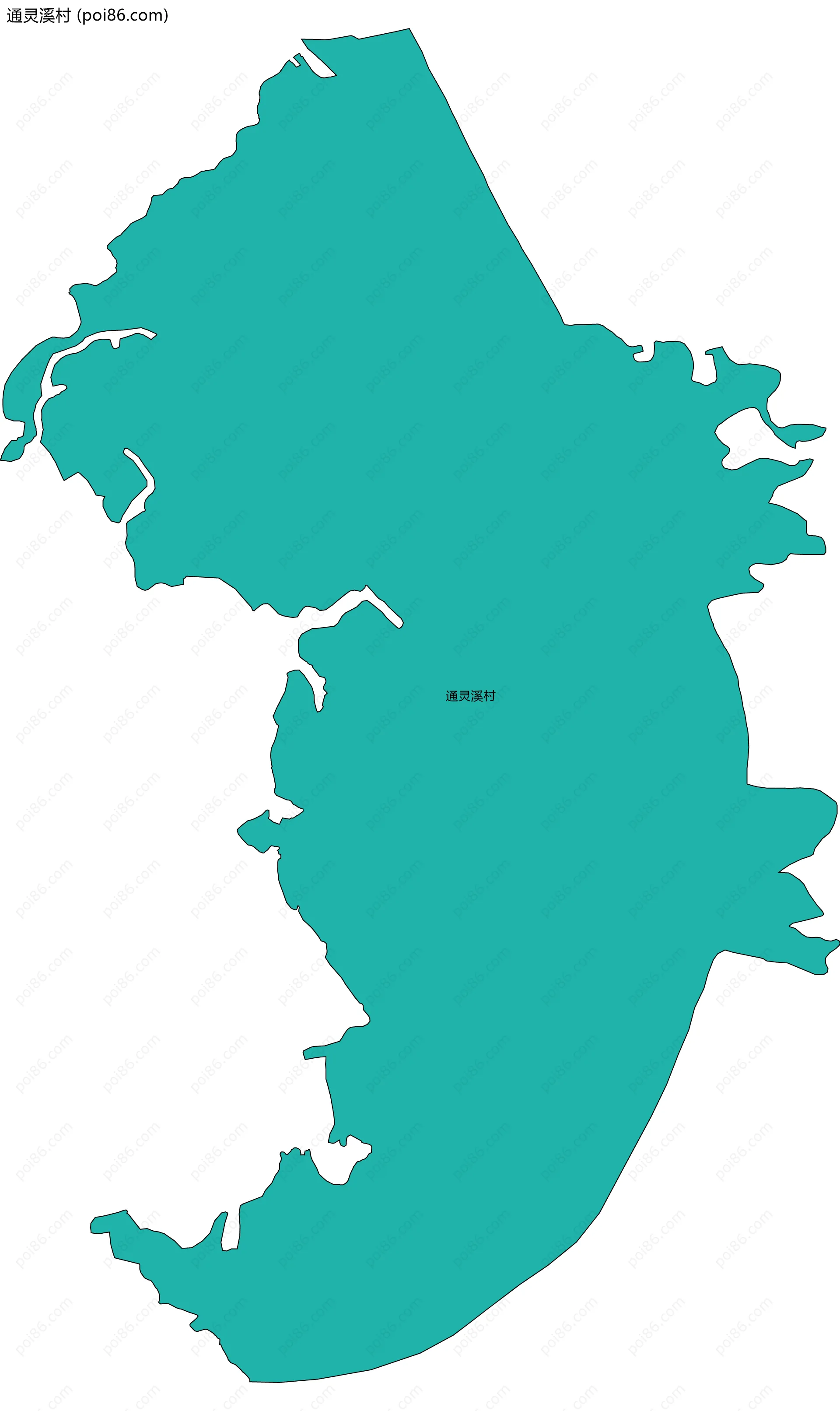 通灵溪村边界地图