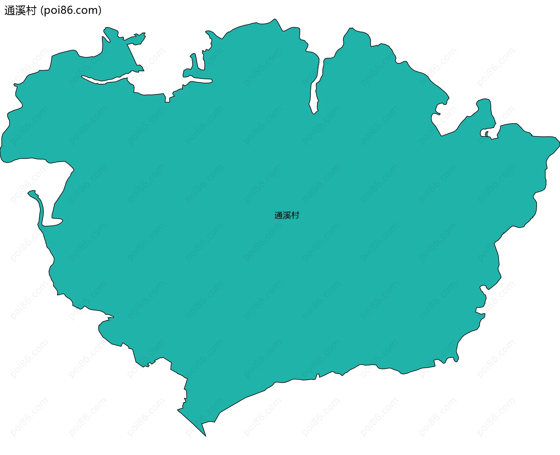 通溪村边界地图