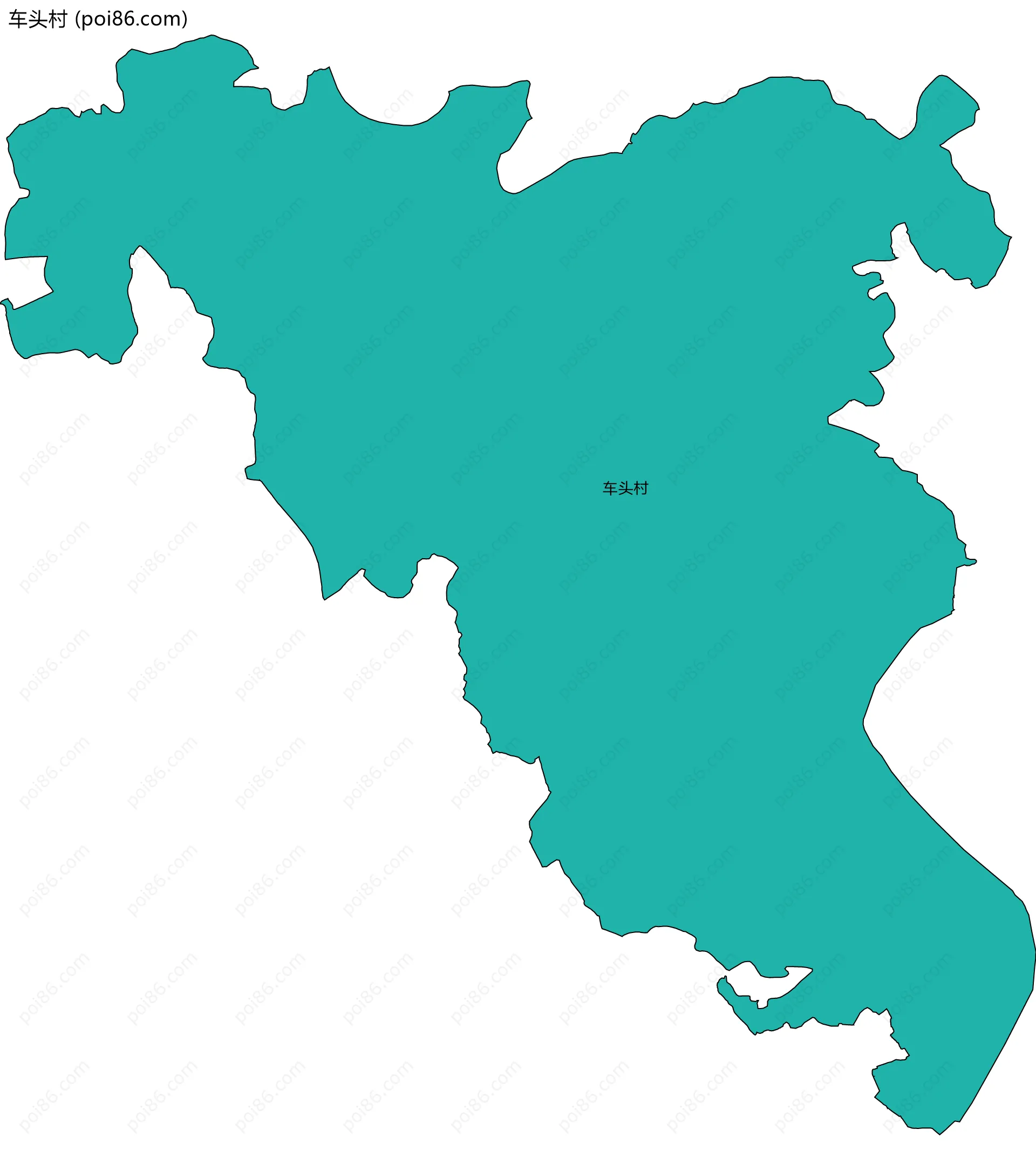 车头村边界地图