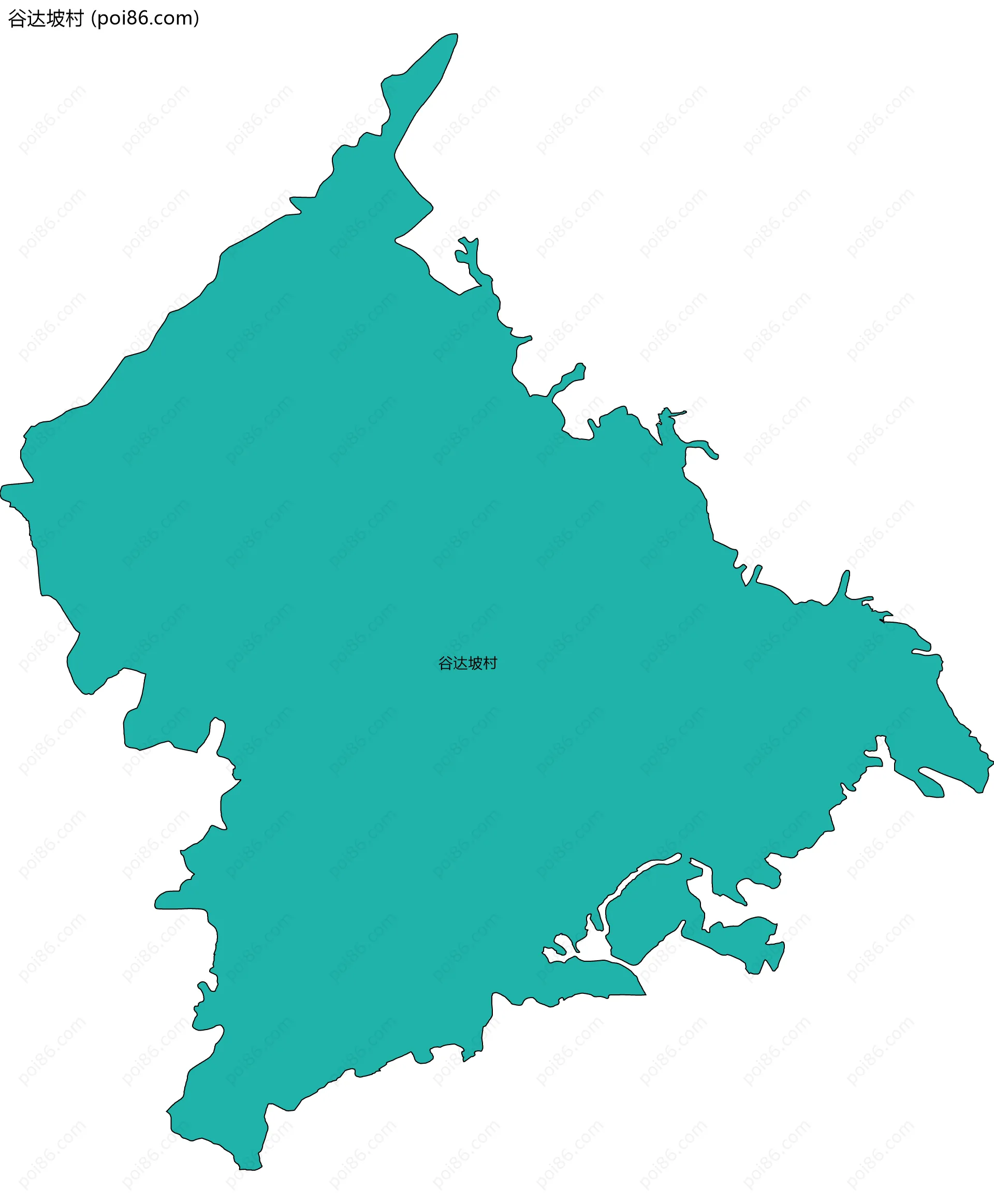 谷达坡村边界地图