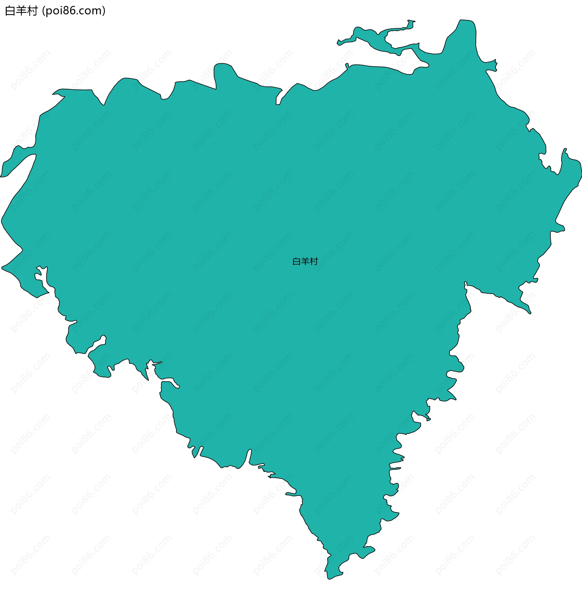 白羊村边界地图