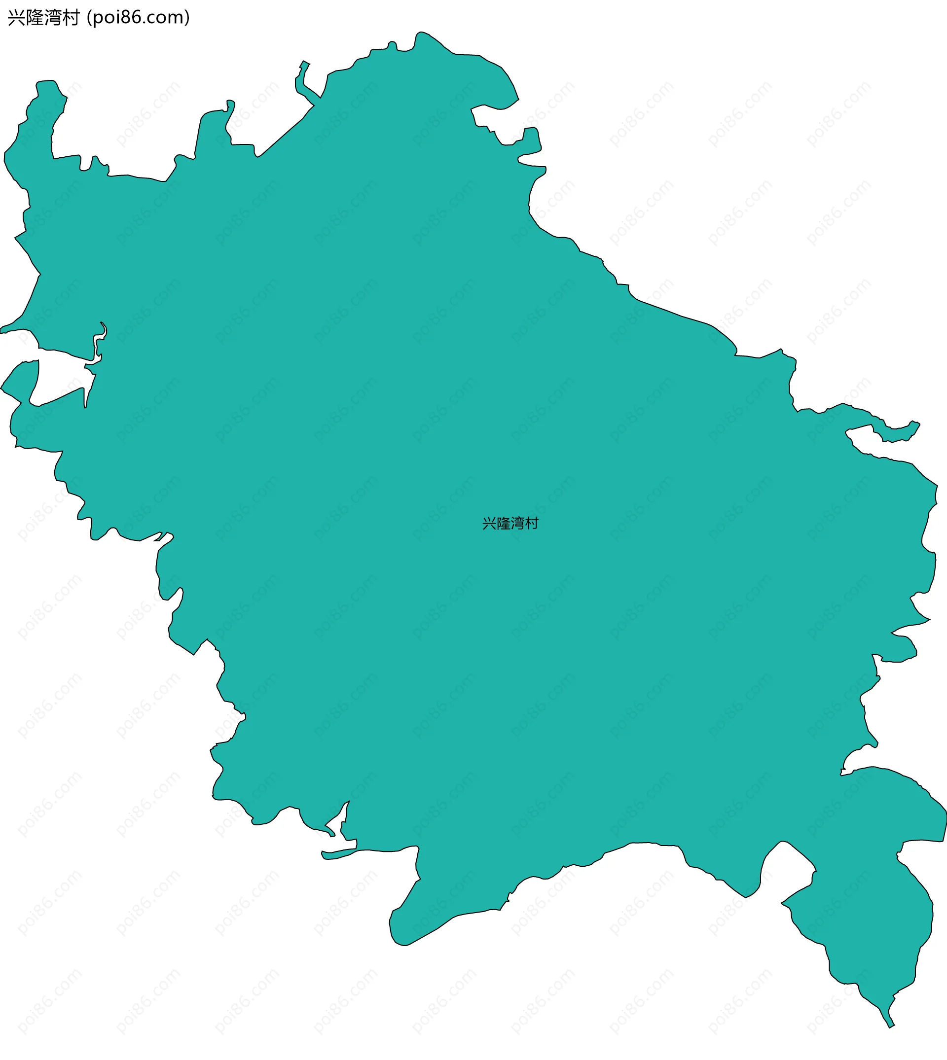 兴隆湾村边界地图