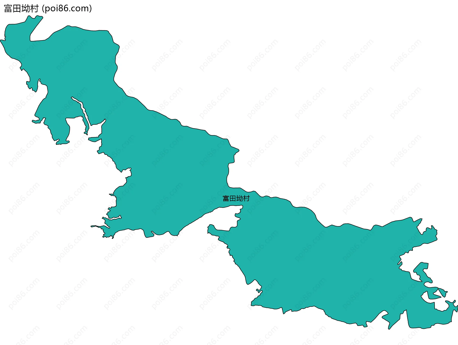 富田坳村边界地图