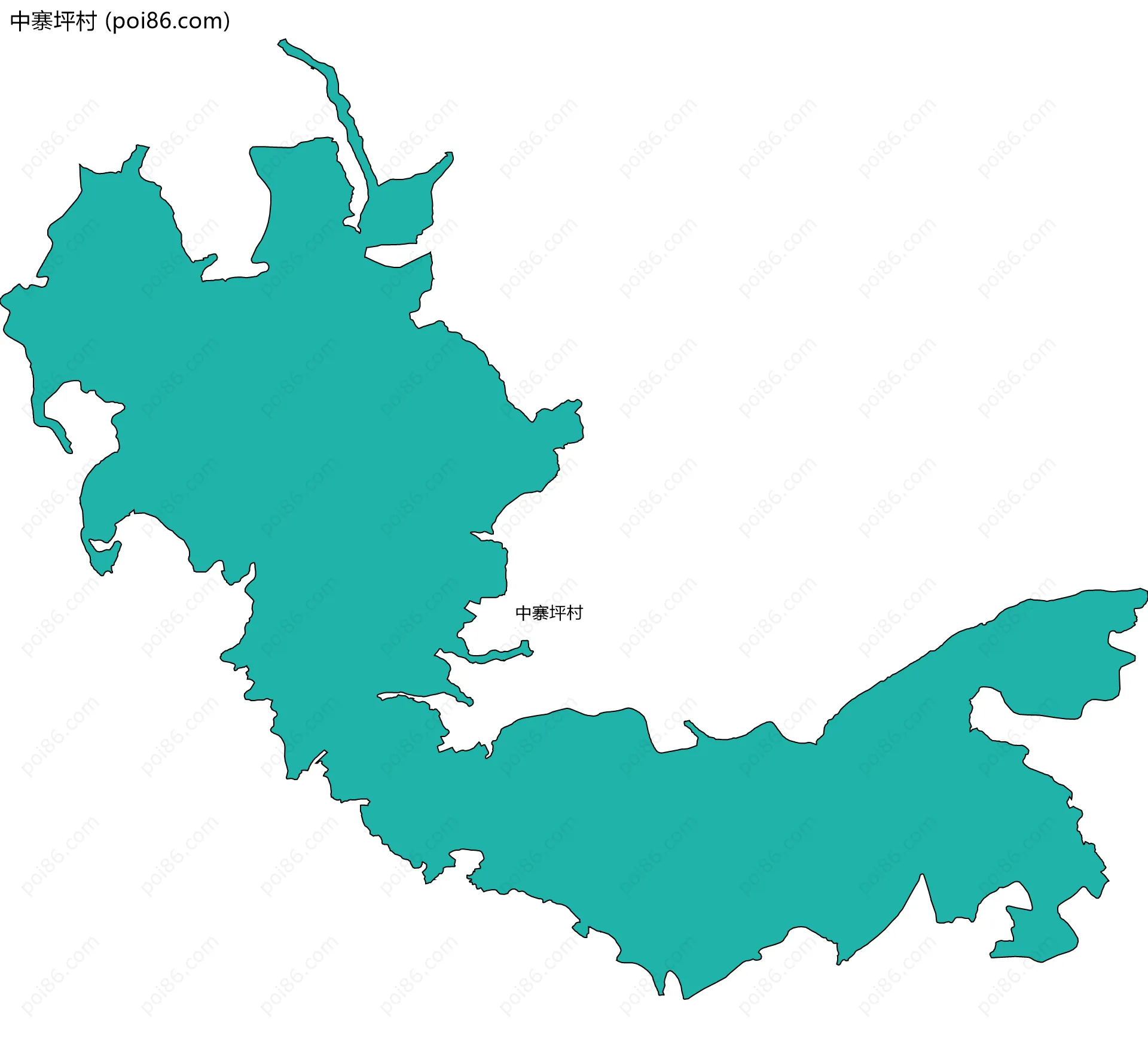 中寨坪村边界地图