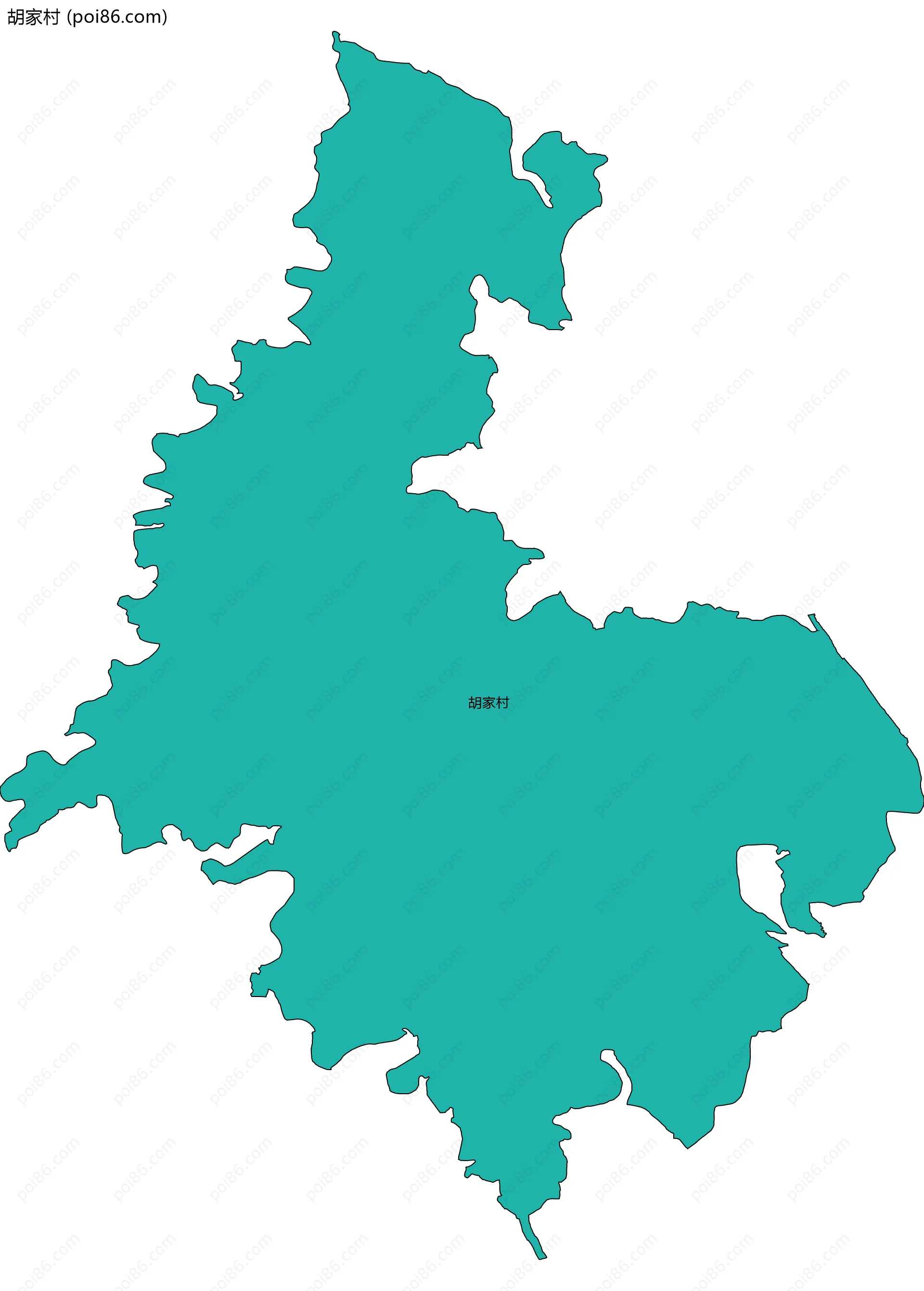 胡家村边界地图