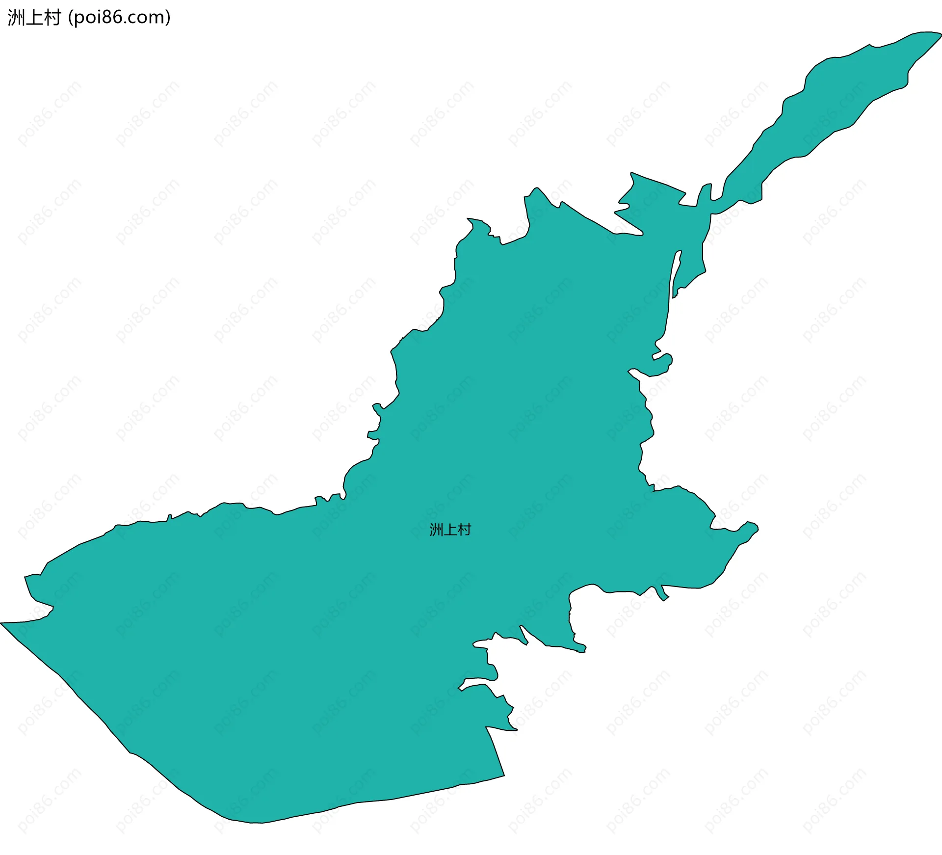 洲上村边界地图