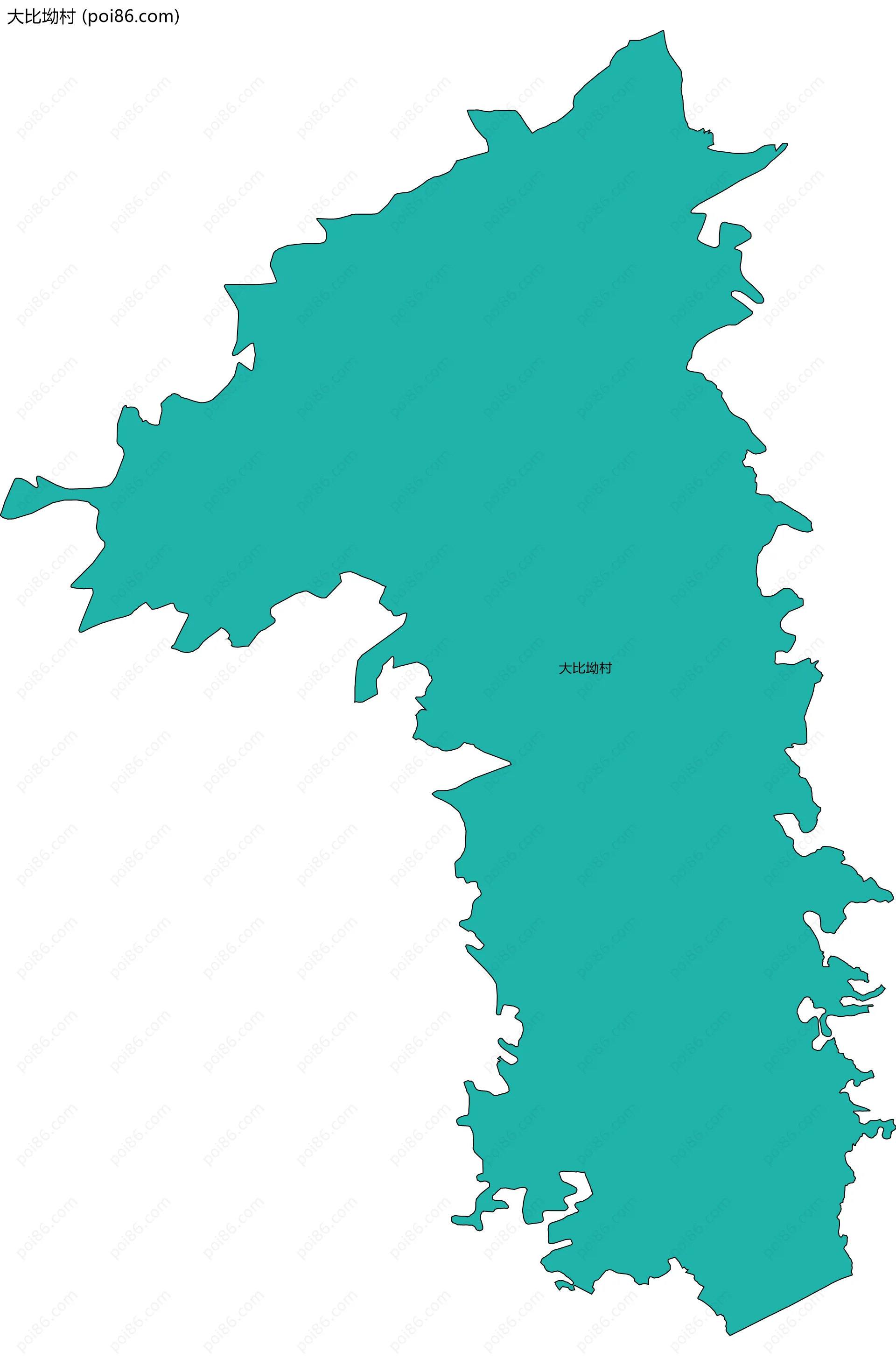 大比坳村边界地图