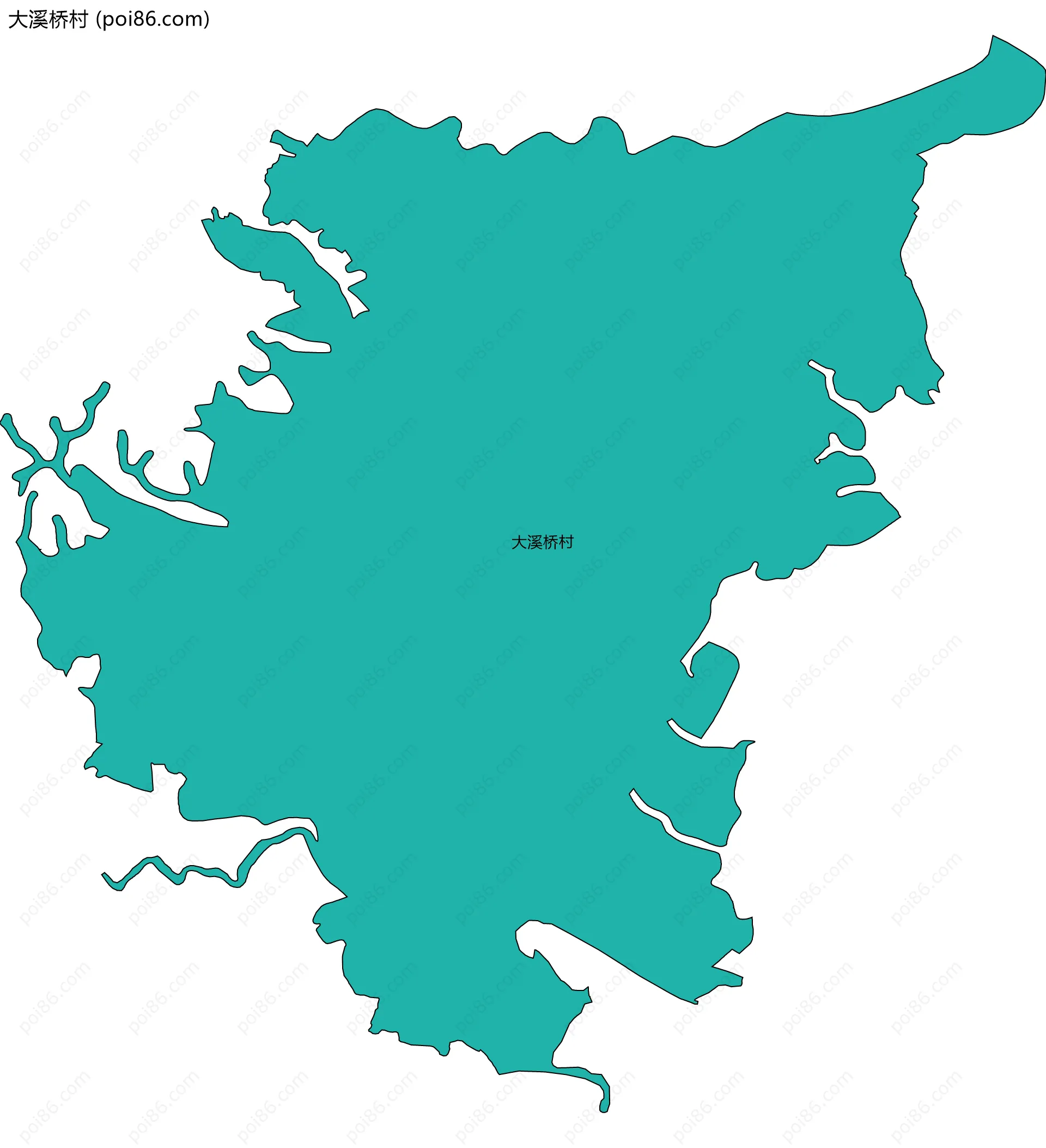 大溪桥村边界地图