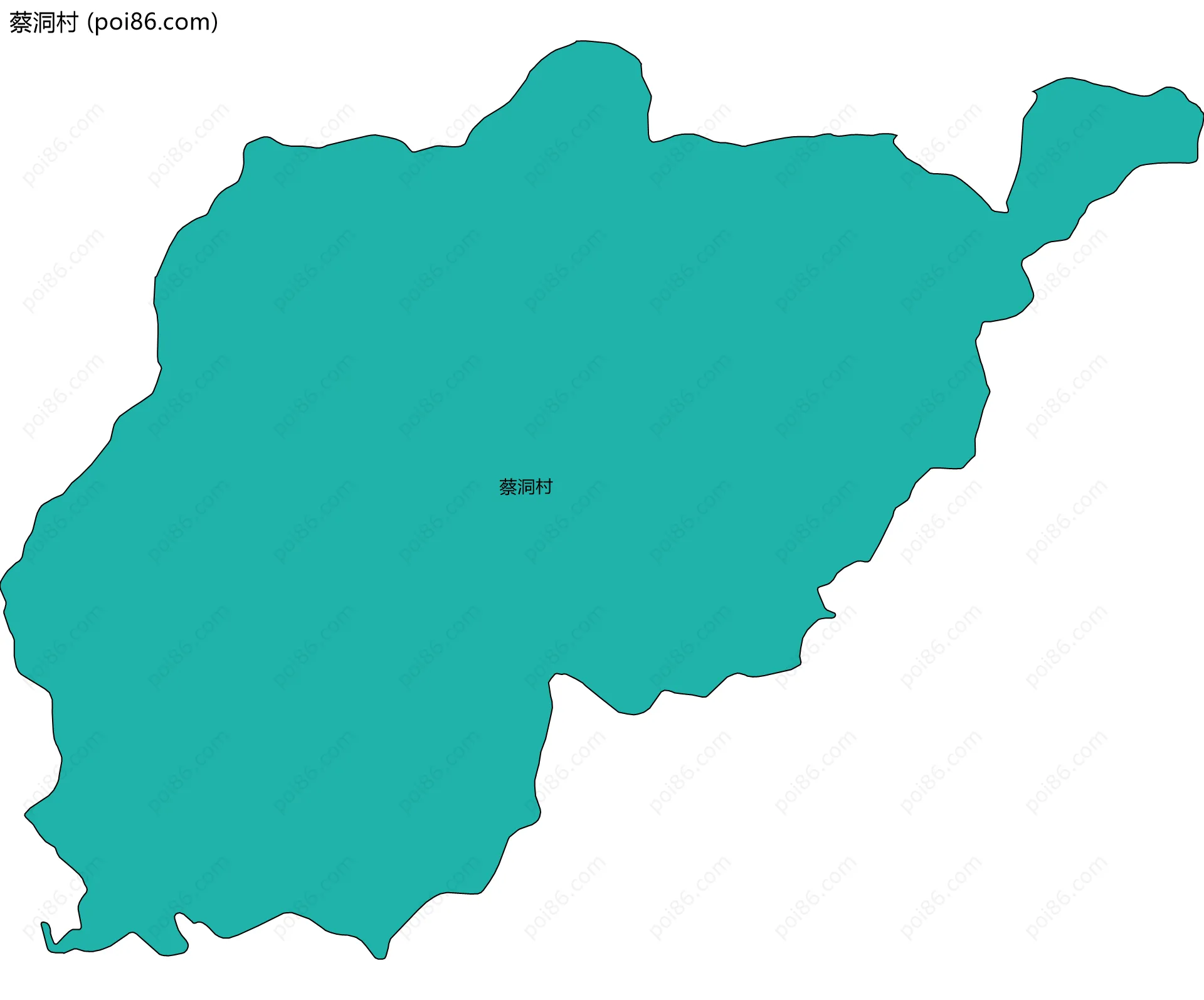 蔡洞村边界地图