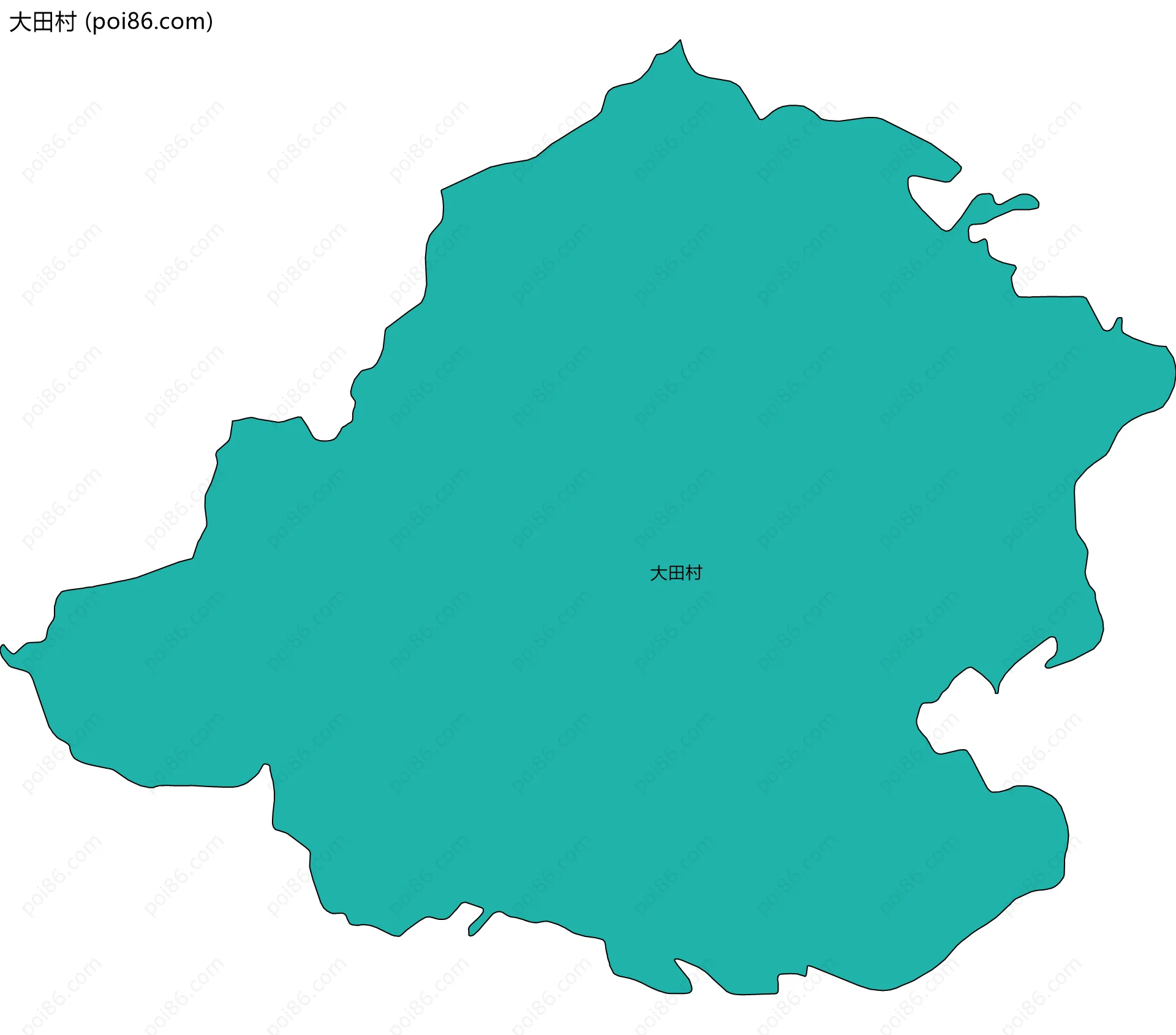 大田村边界地图