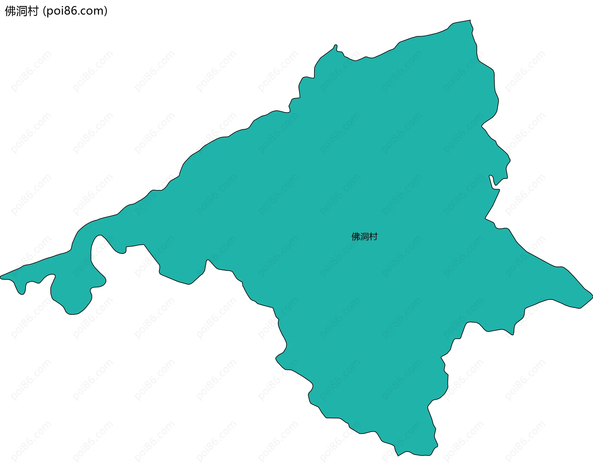 佛洞村边界地图