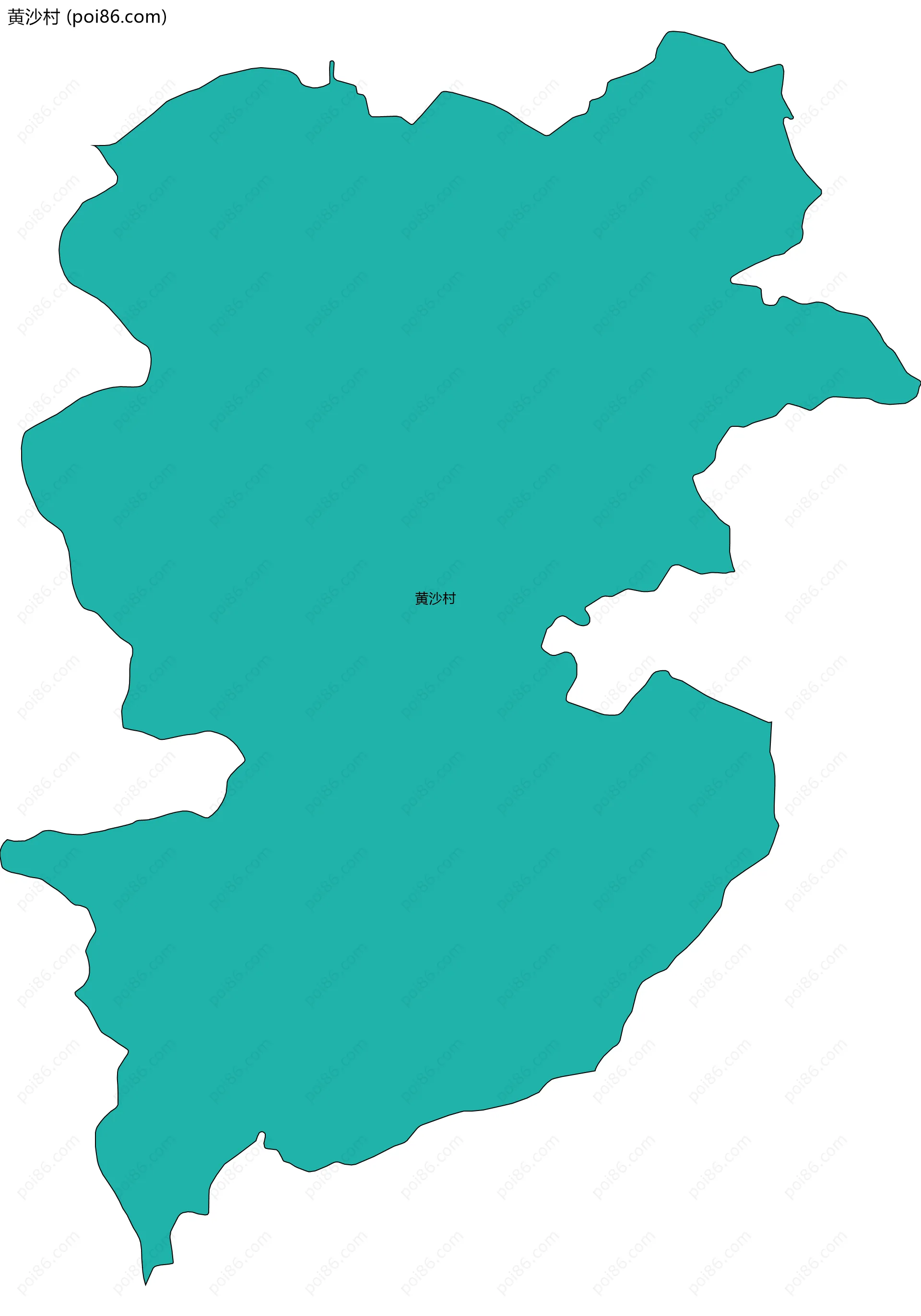 黄沙村边界地图