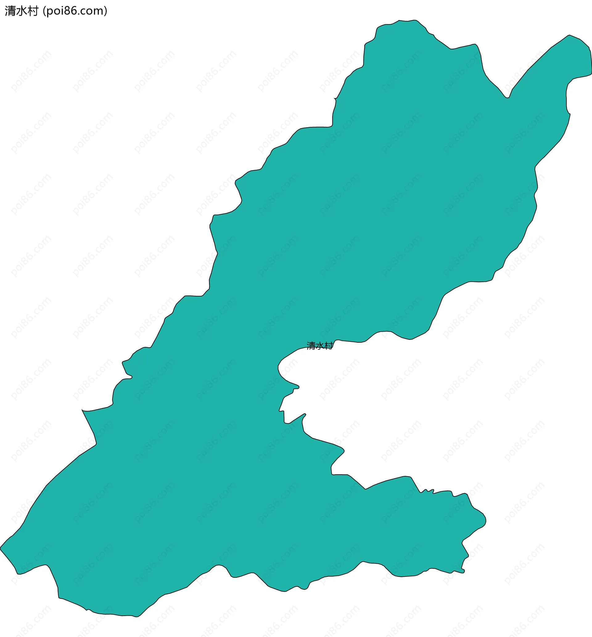 清水村边界地图