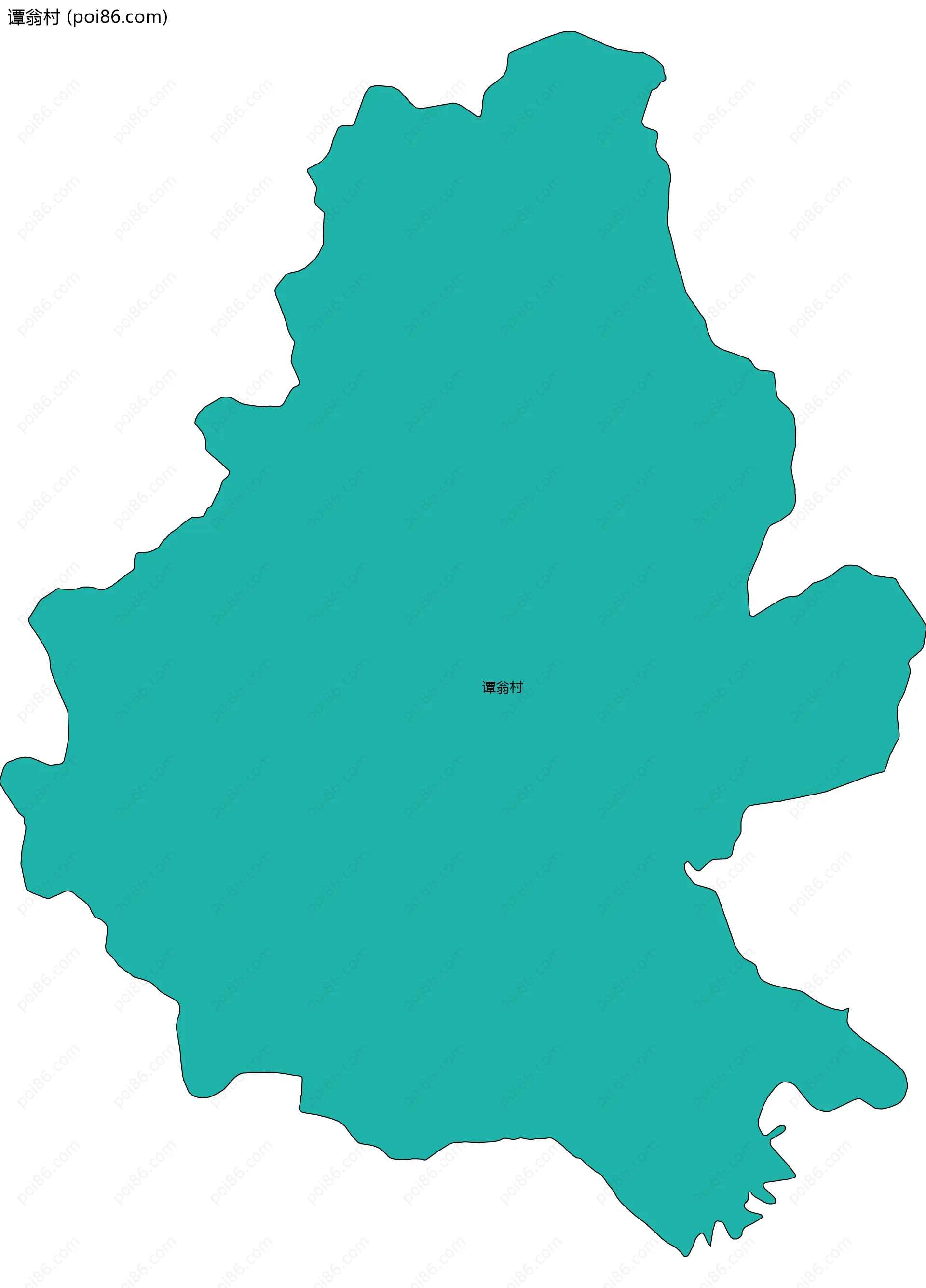 谭翁村边界地图