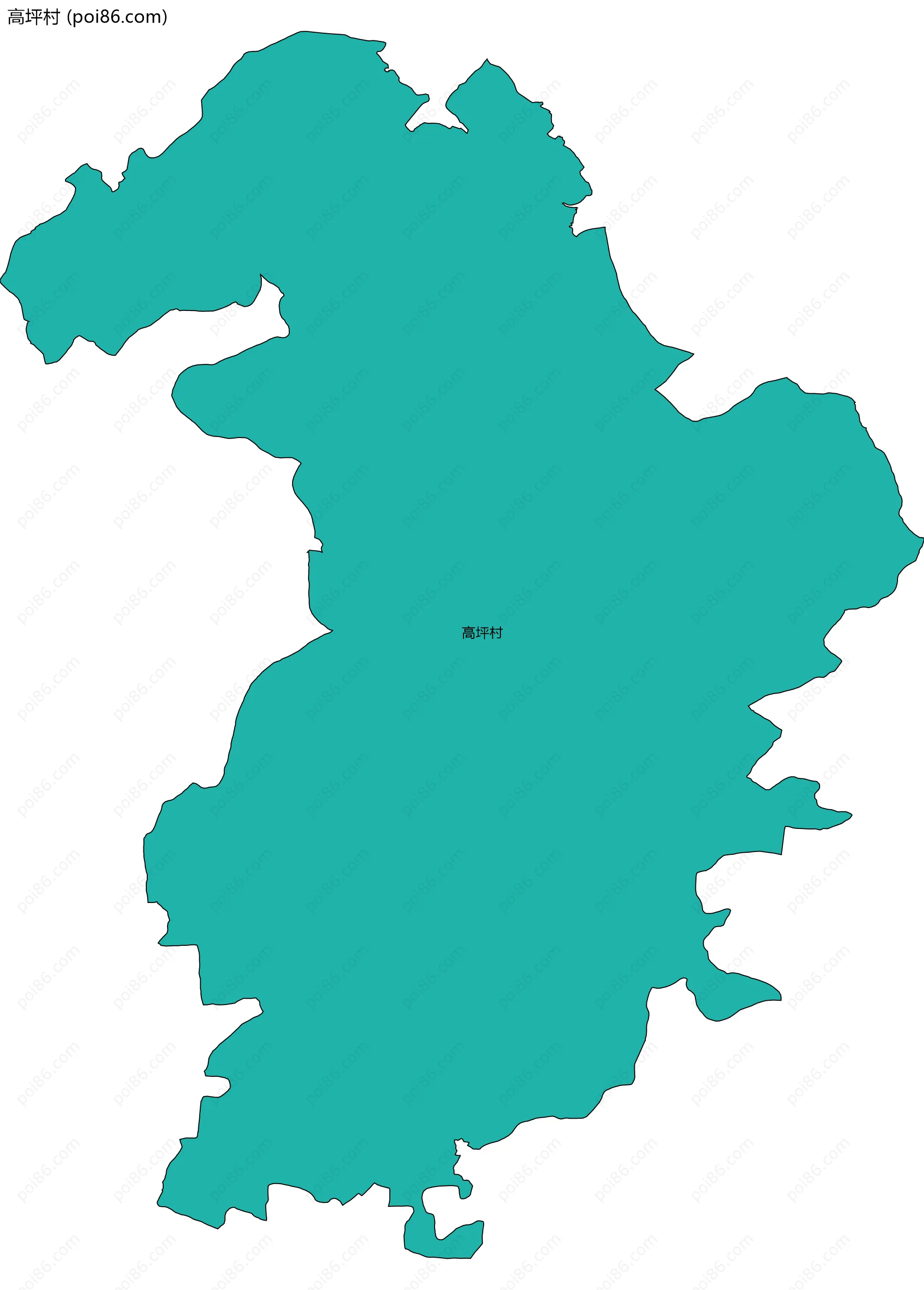 高坪村边界地图