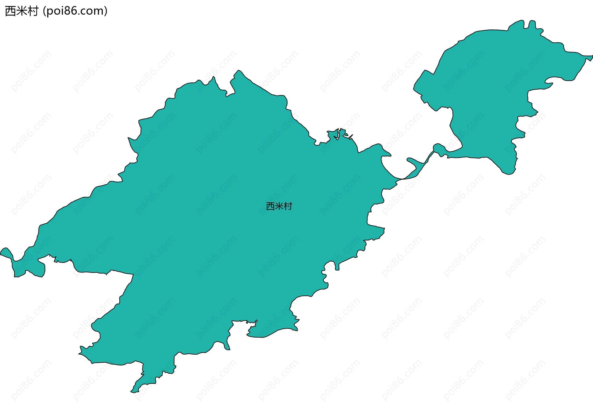 西米村边界地图