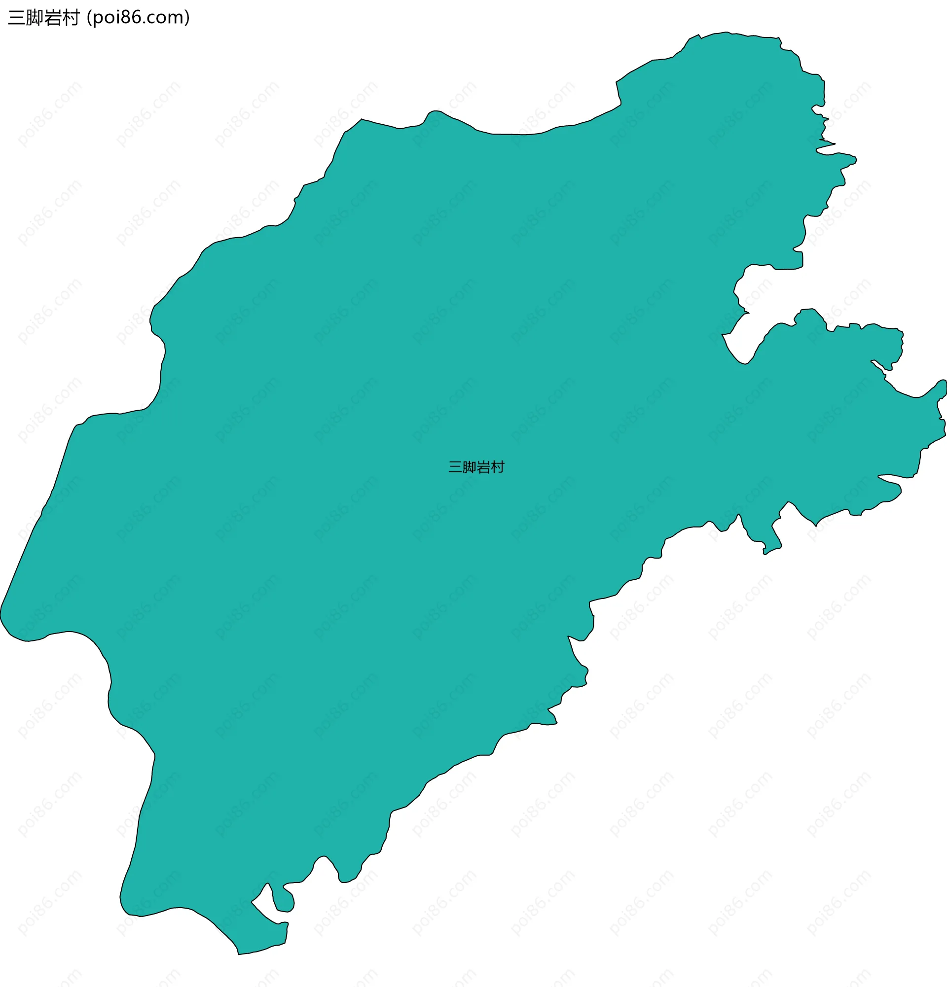 三脚岩村边界地图