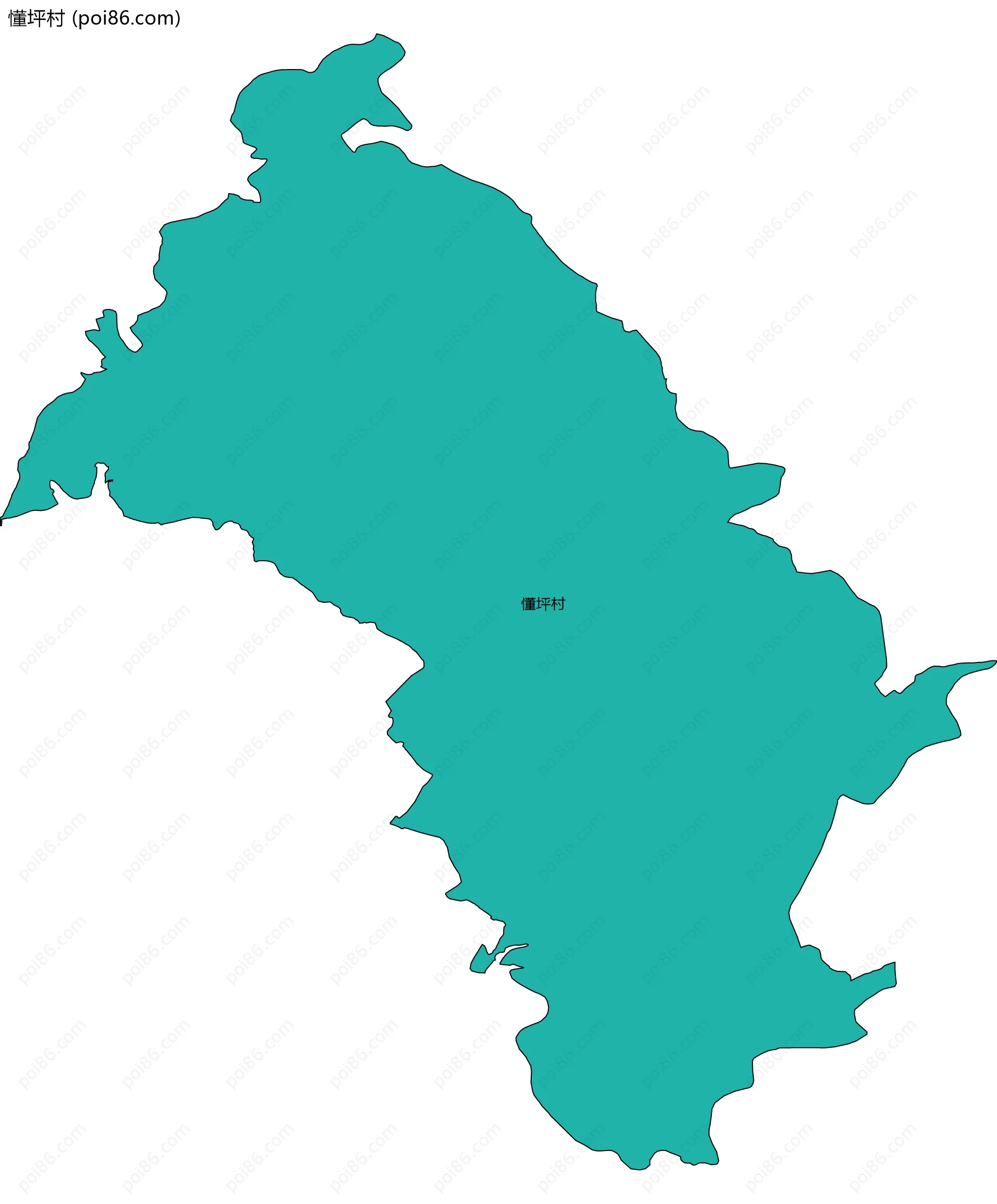 懂坪村边界地图