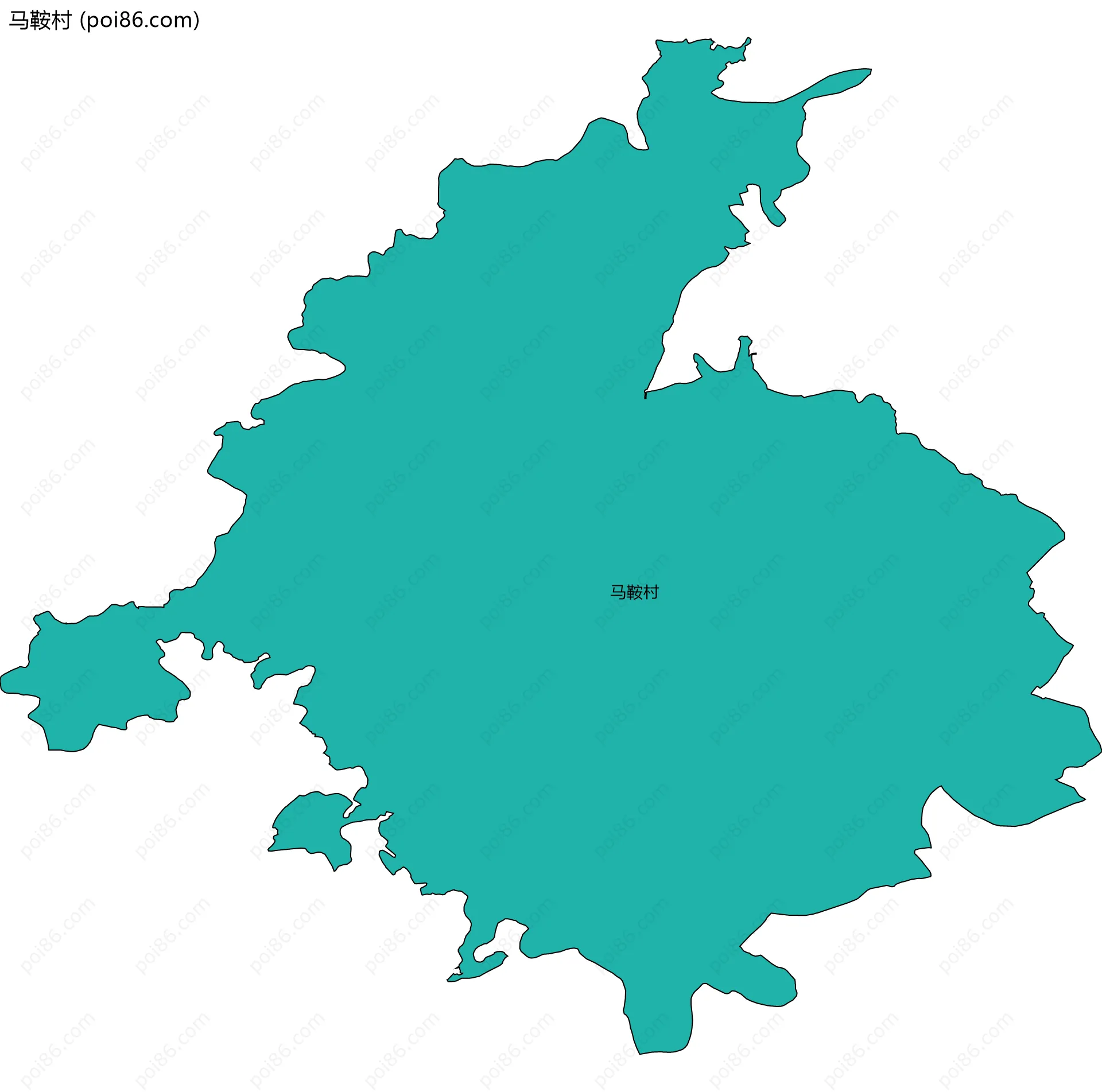 马鞍村边界地图