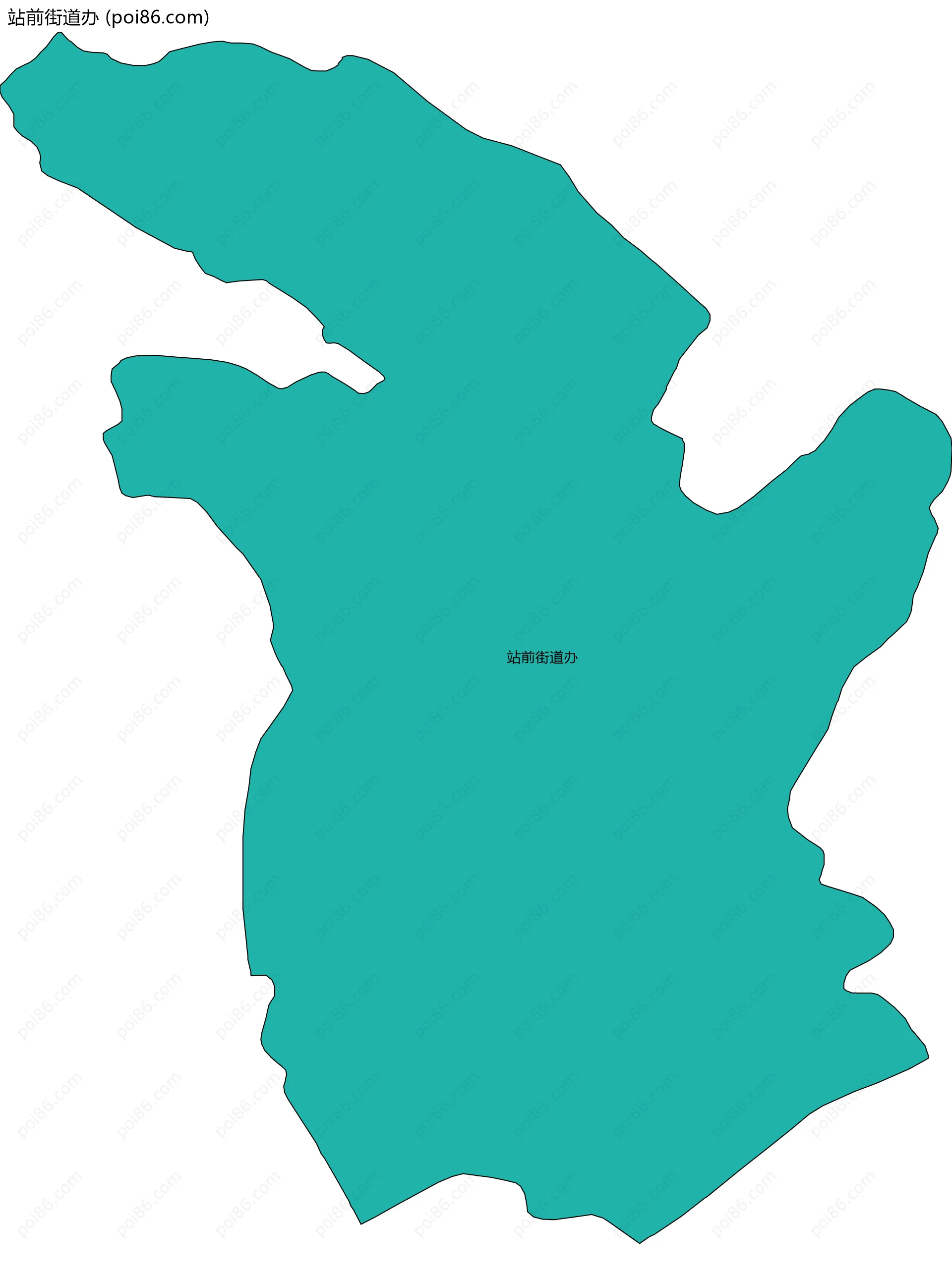 站前街道办边界地图