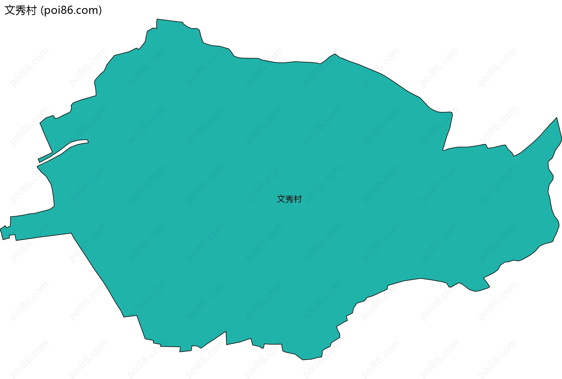 文秀村边界地图