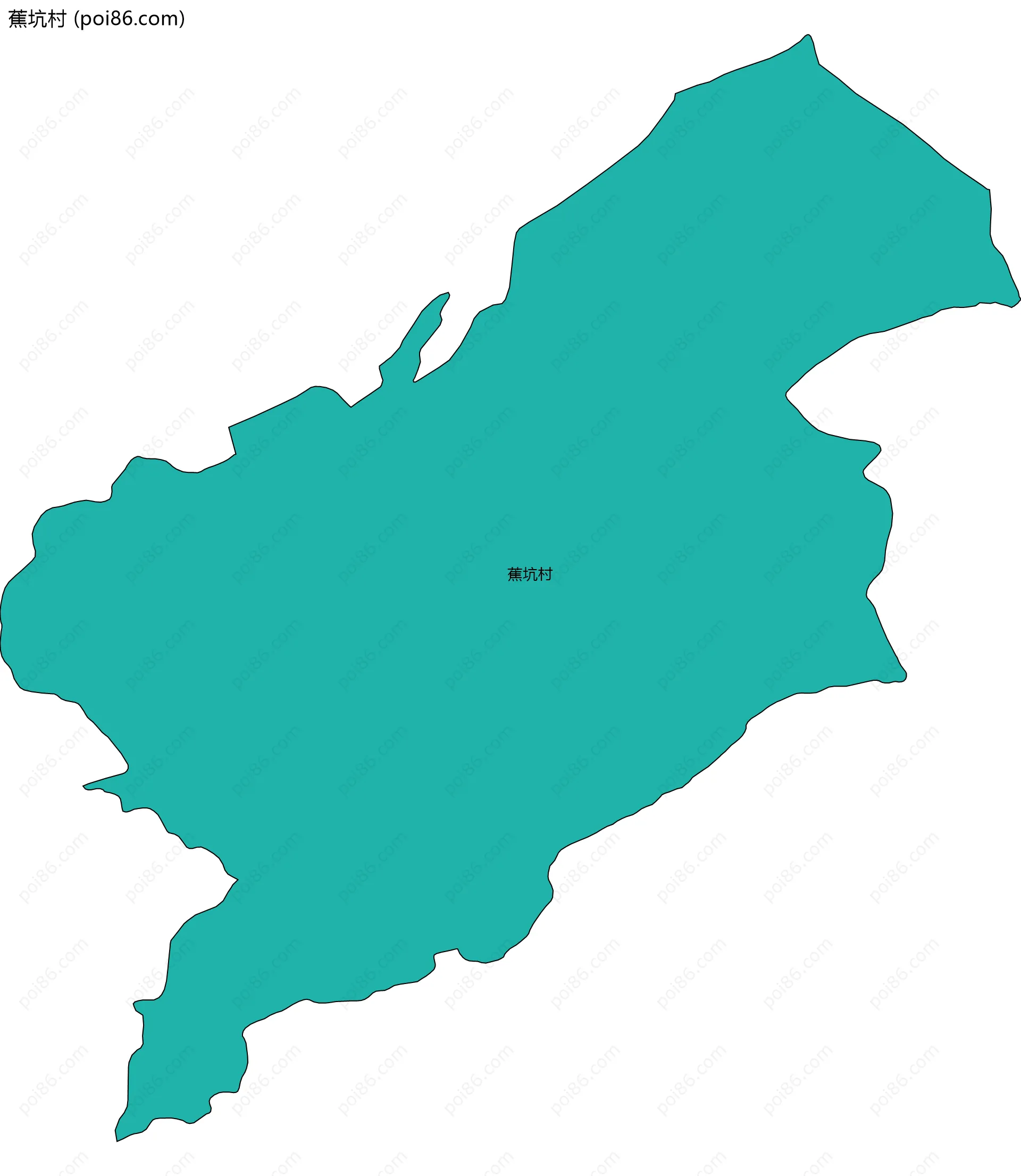 蕉坑村边界地图