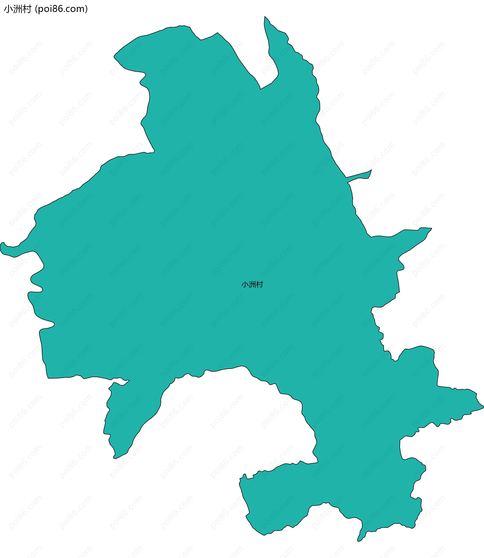 小洲村边界地图