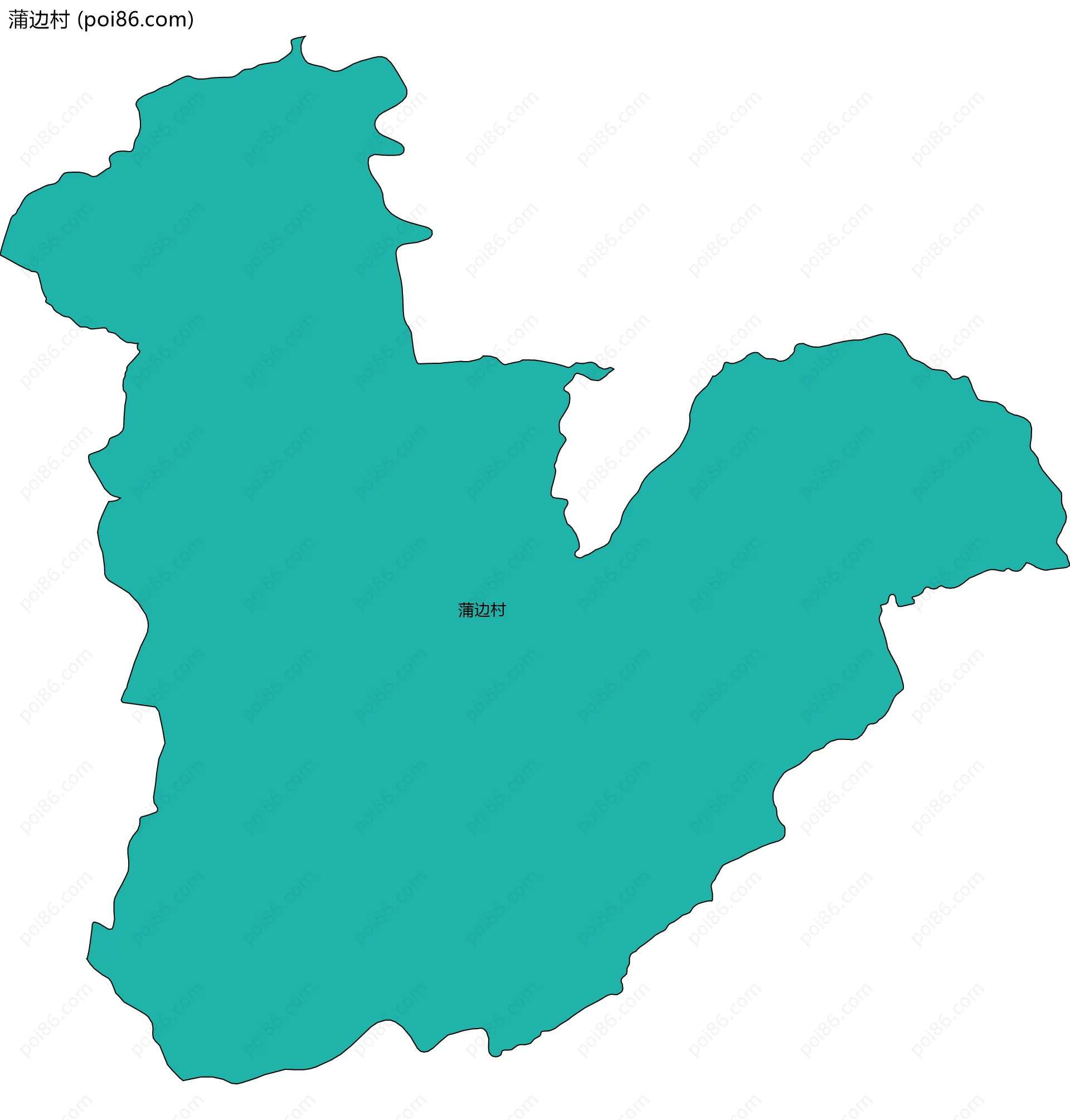 蒲边村边界地图