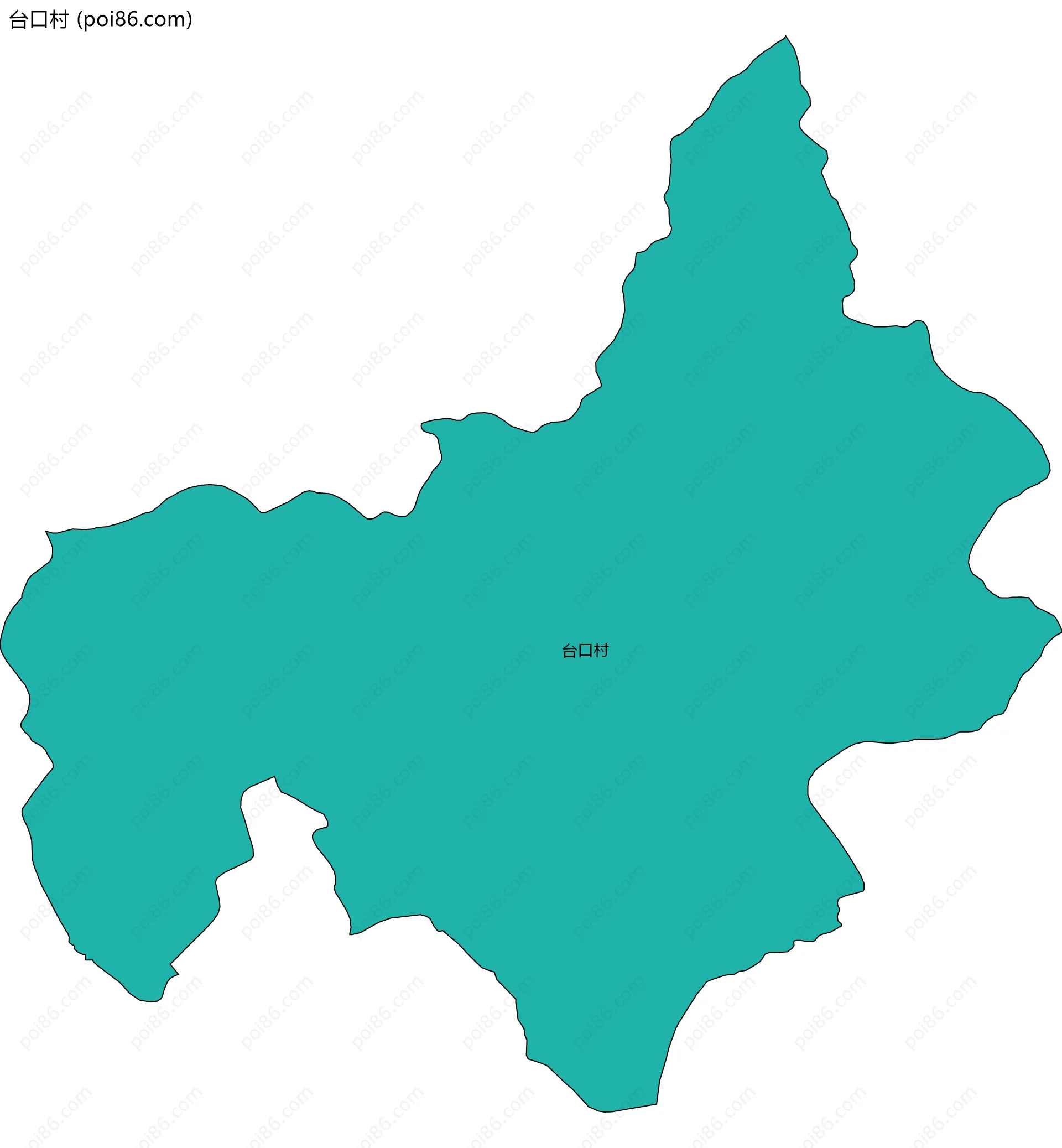 台口村边界地图