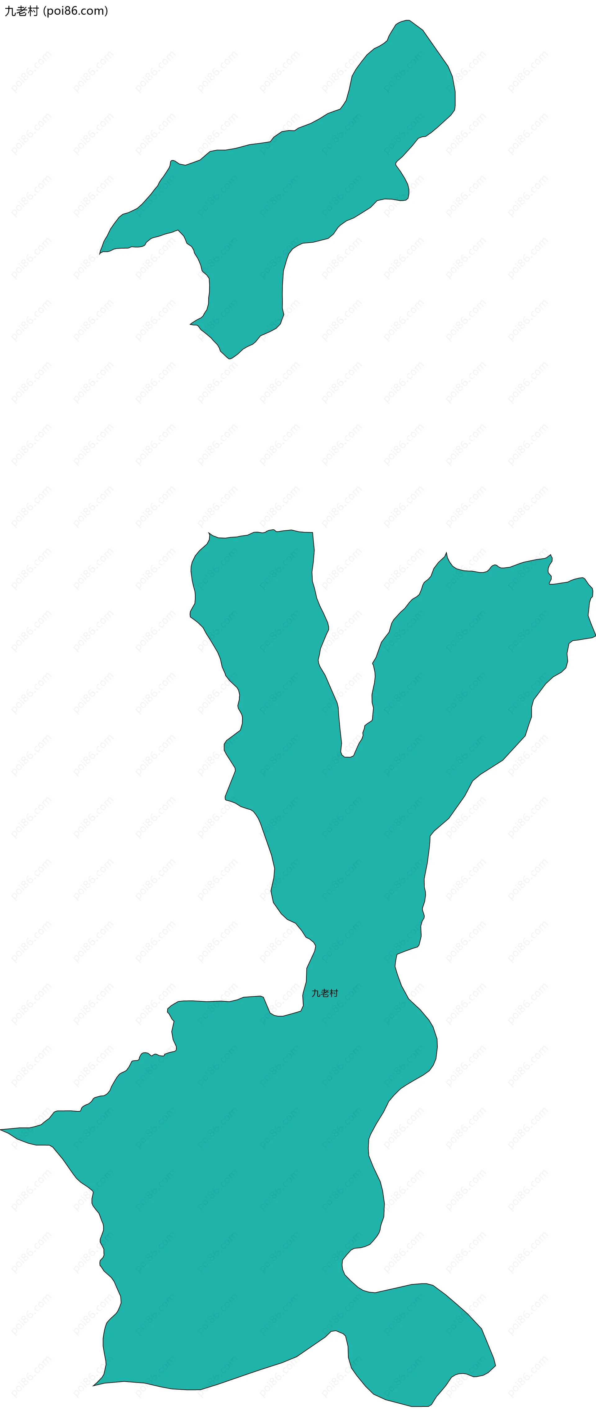 九老村边界地图