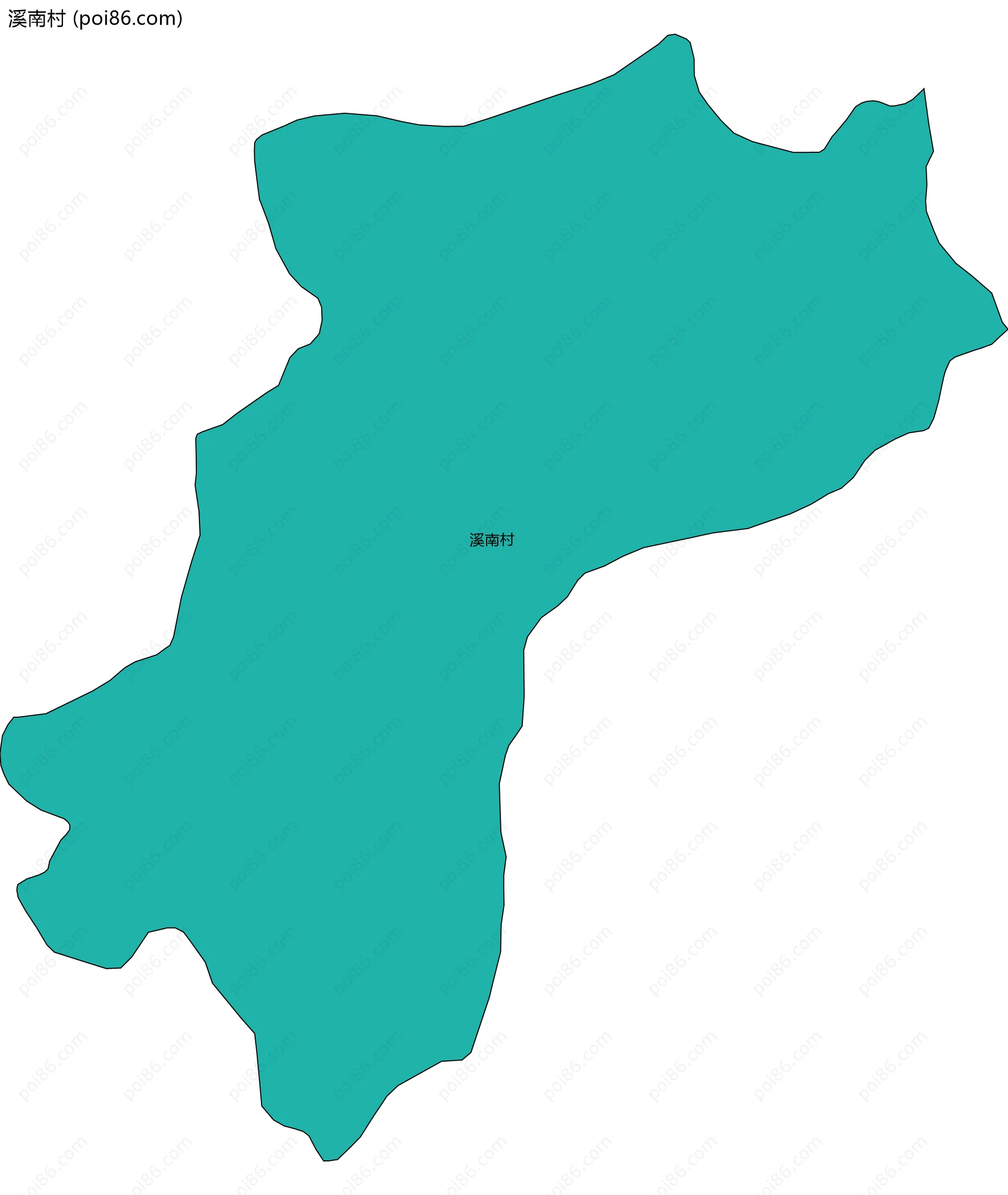 溪南村边界地图