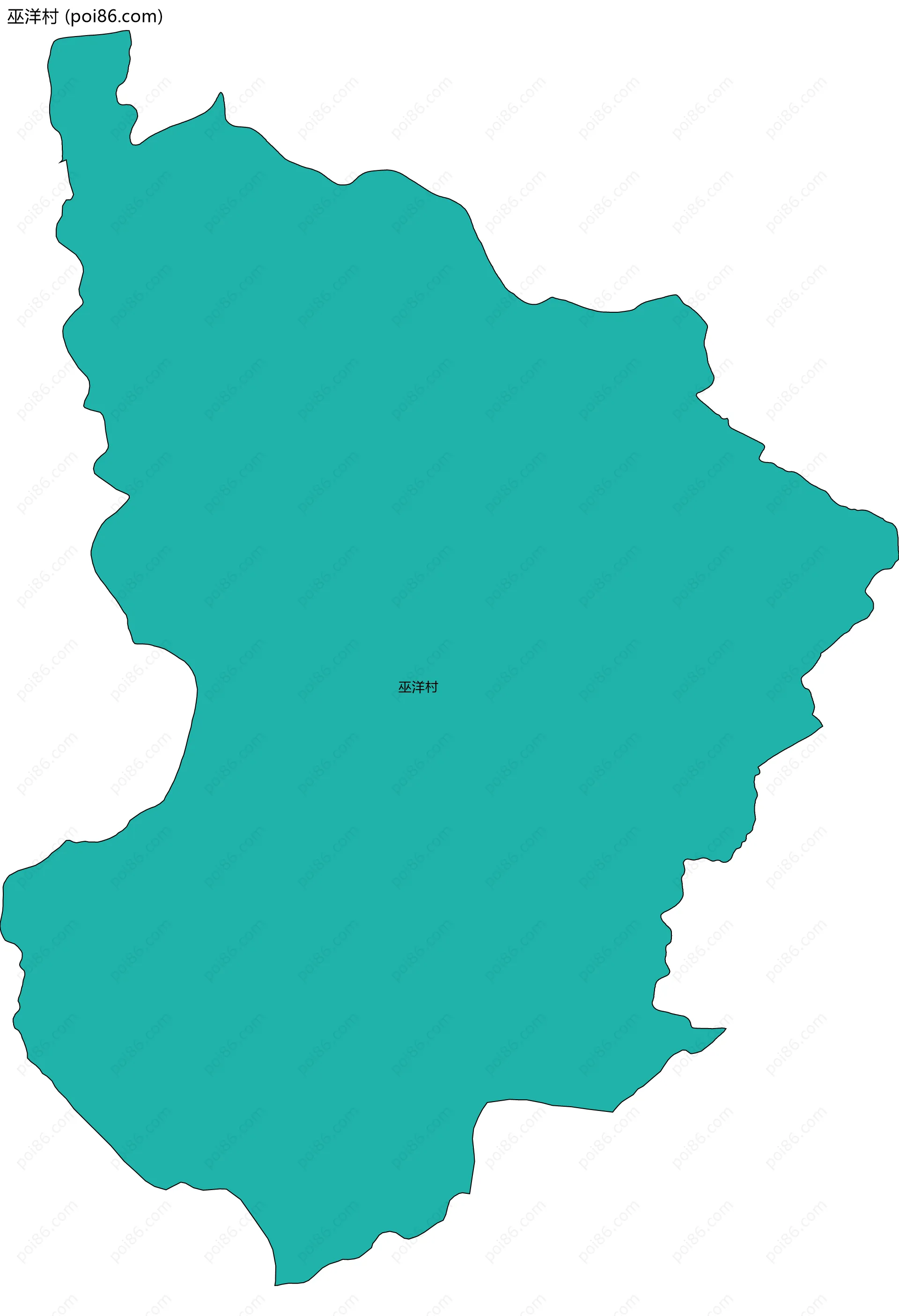 巫洋村边界地图