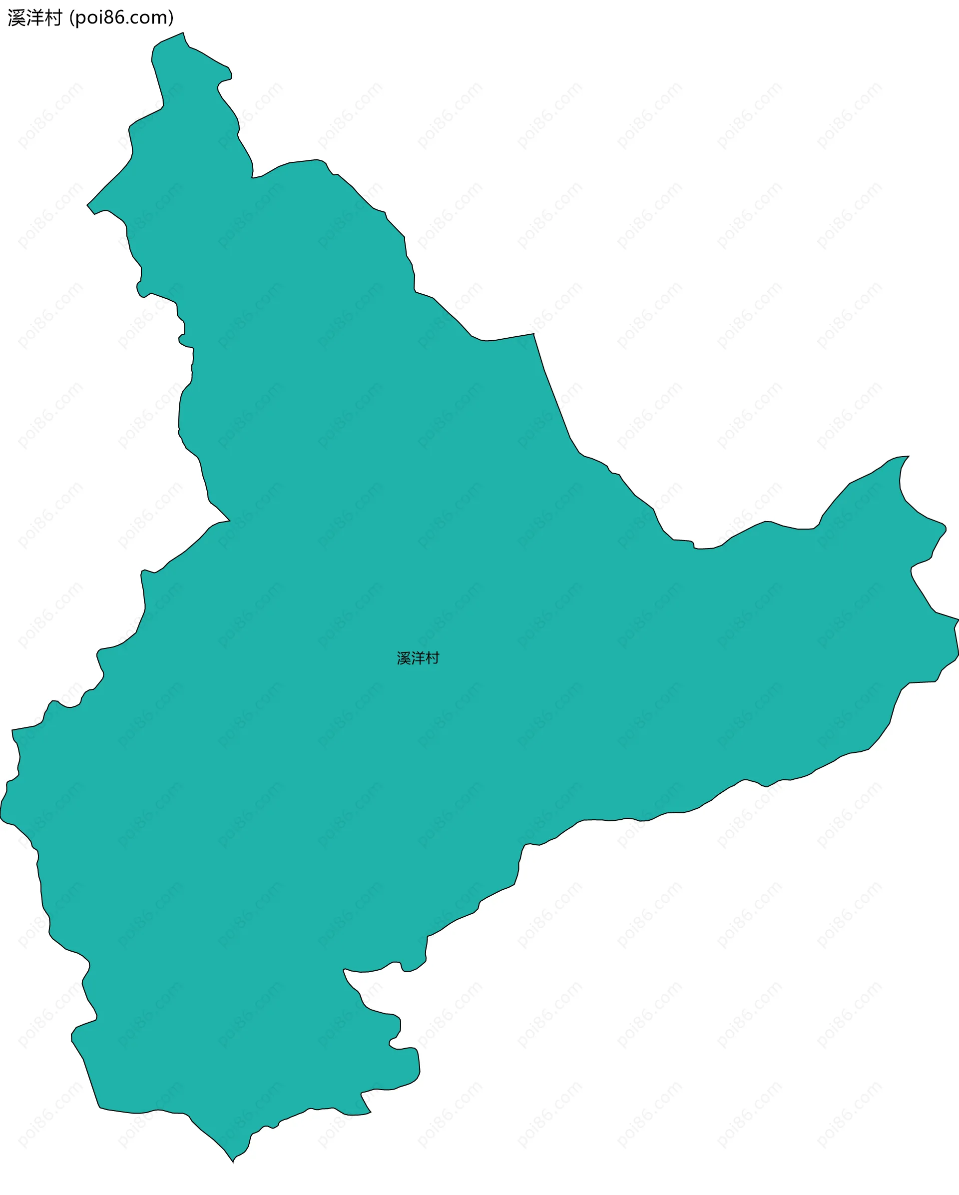 溪洋村边界地图