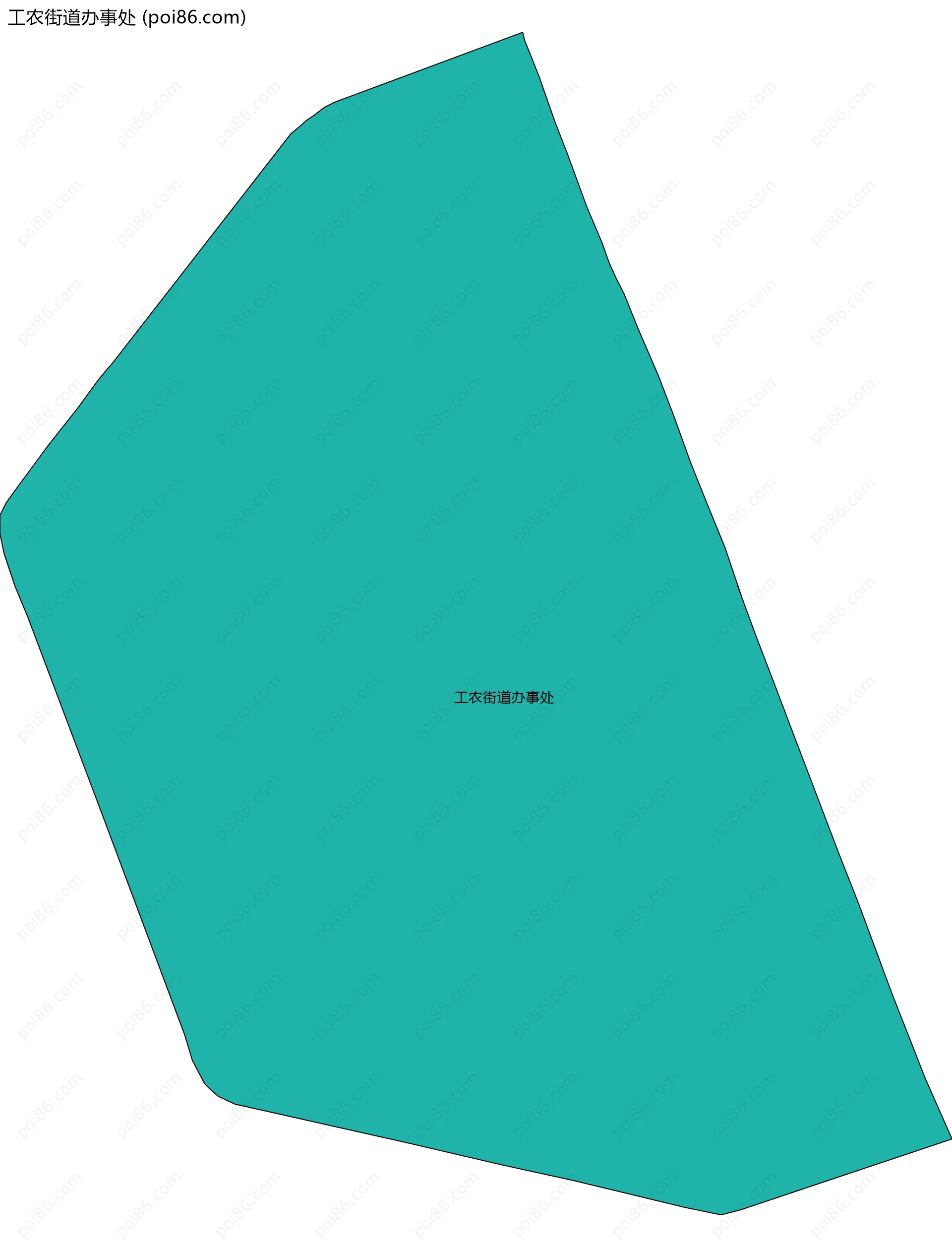 工农街道办事处边界地图