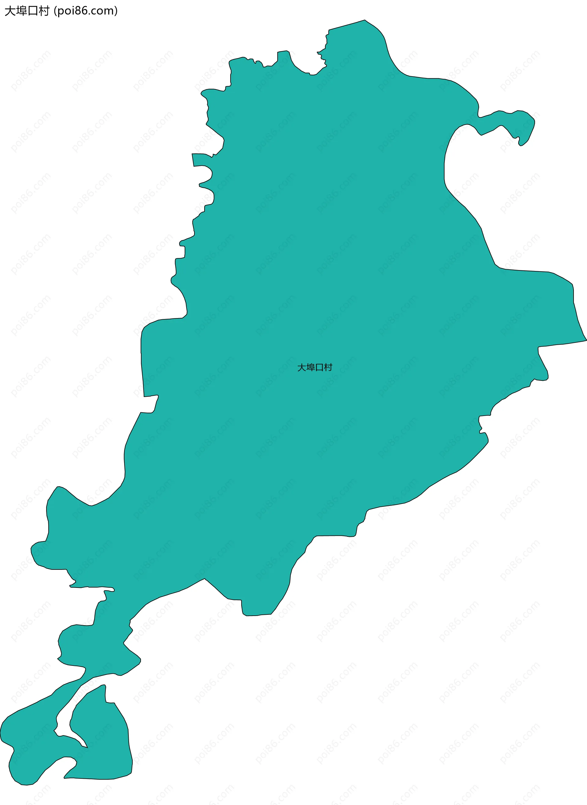 大埠口村边界地图