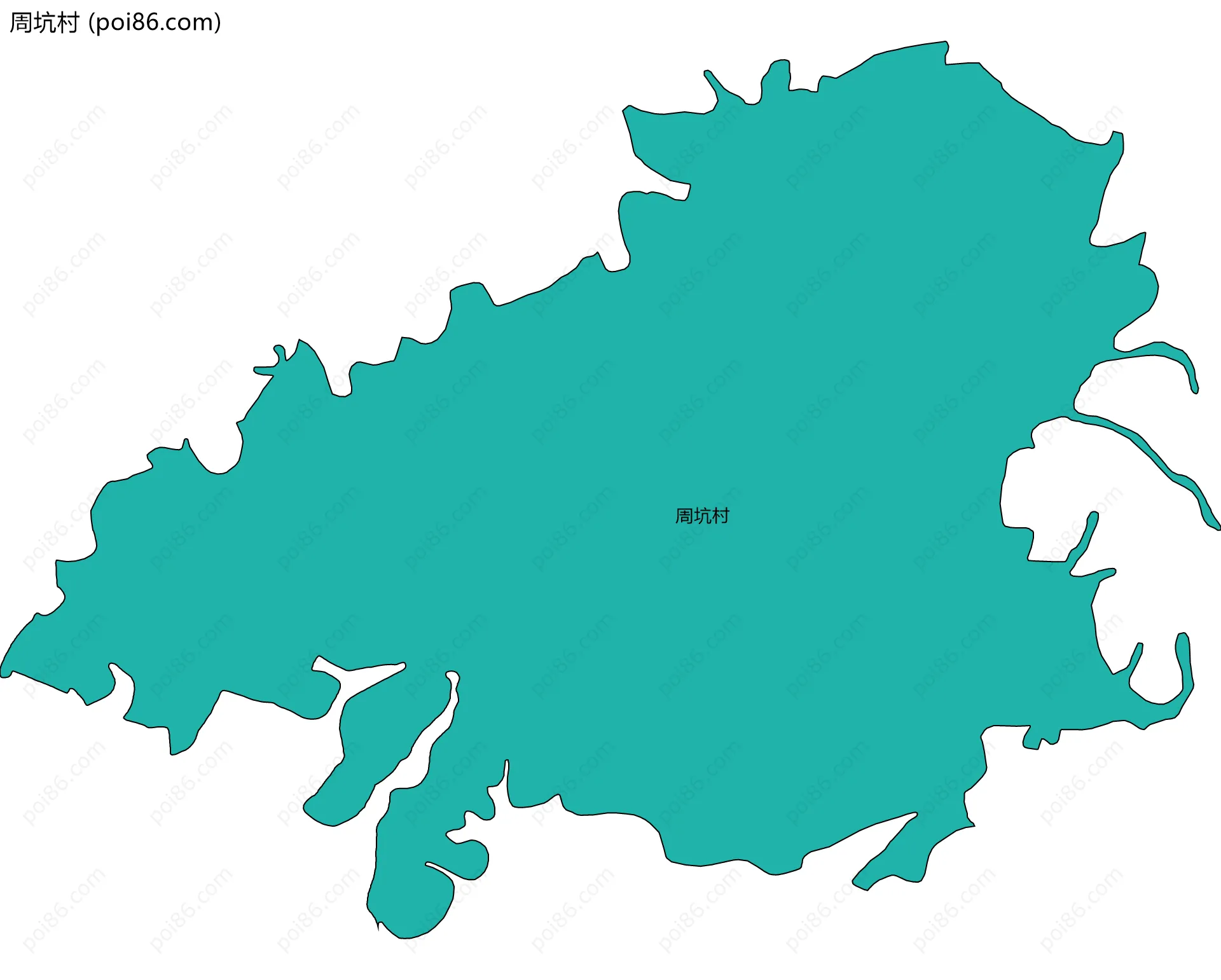 周坑村边界地图