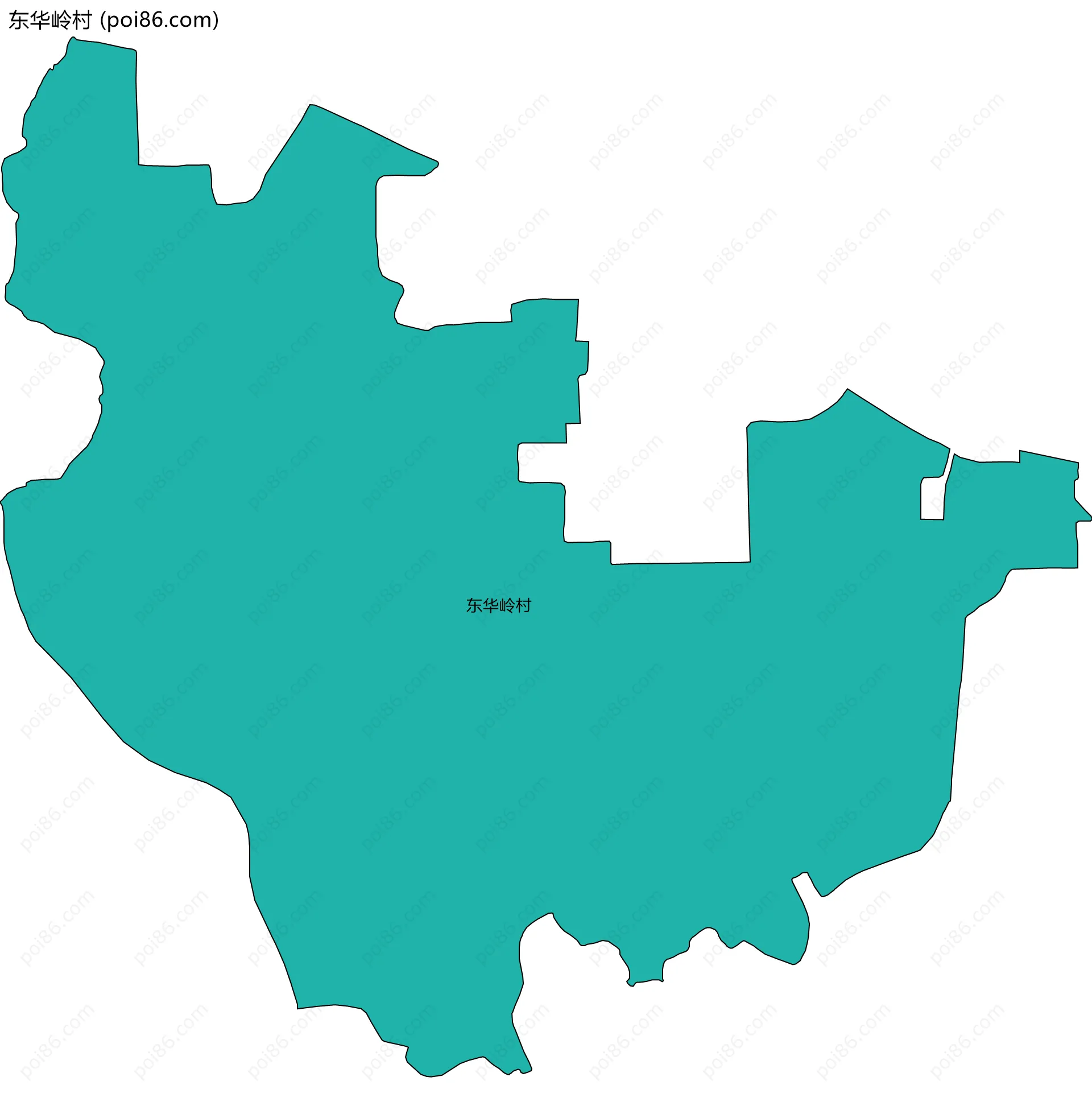 东华岭村边界地图