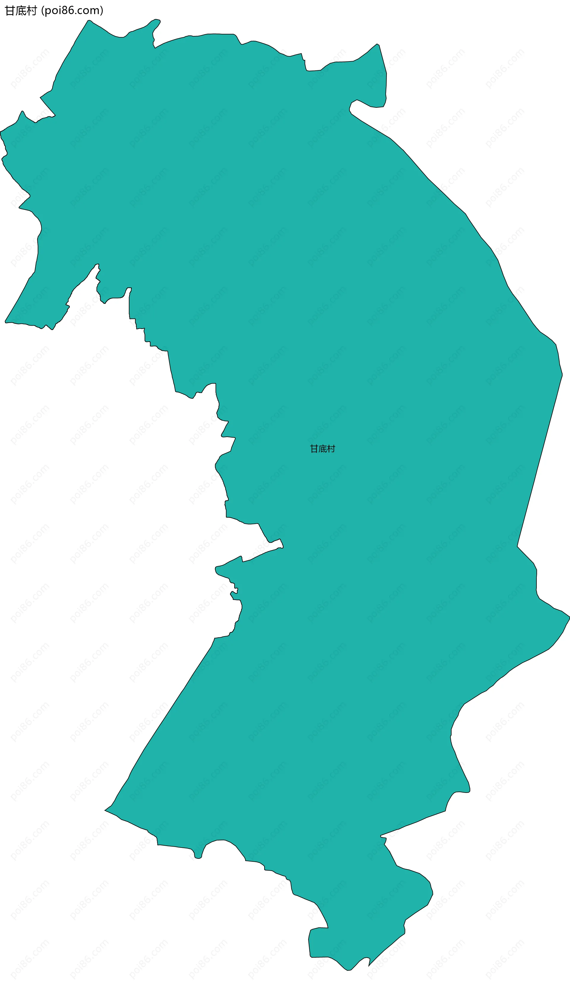 甘底村边界地图