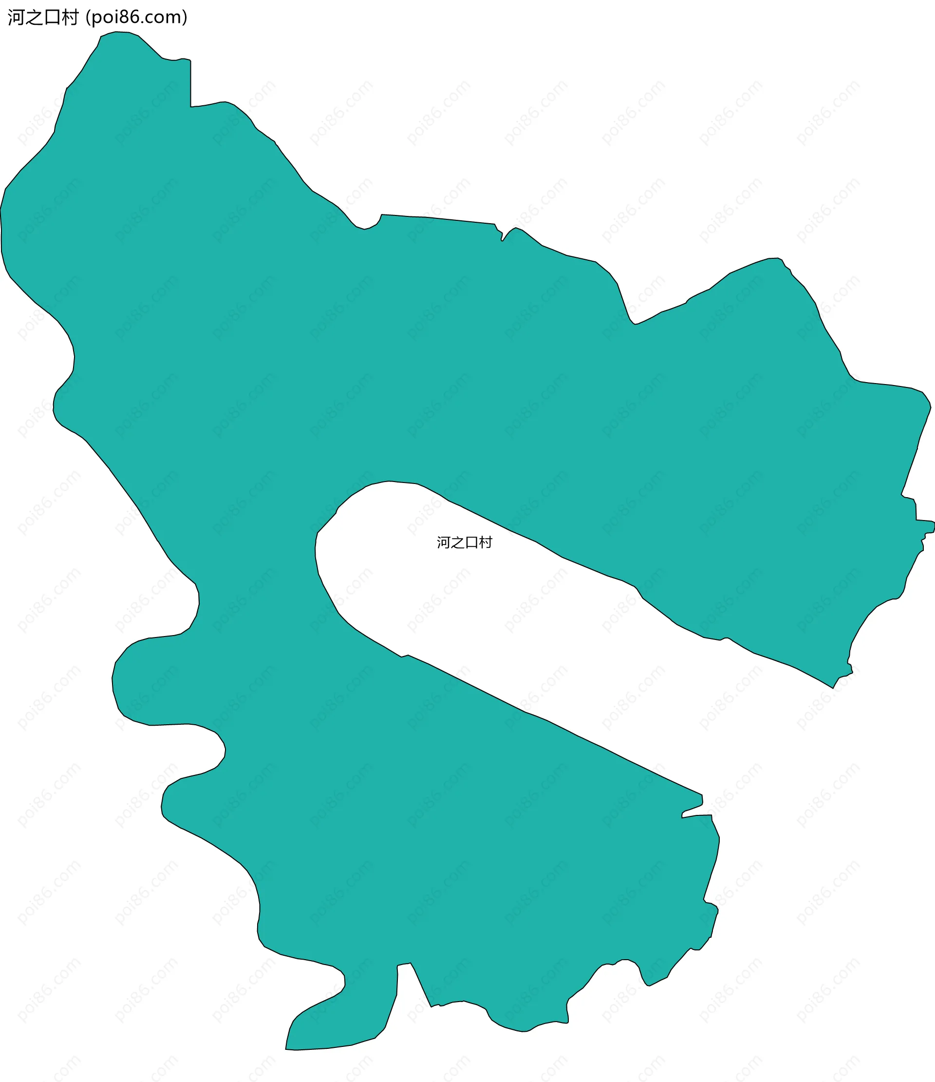 河之口村边界地图