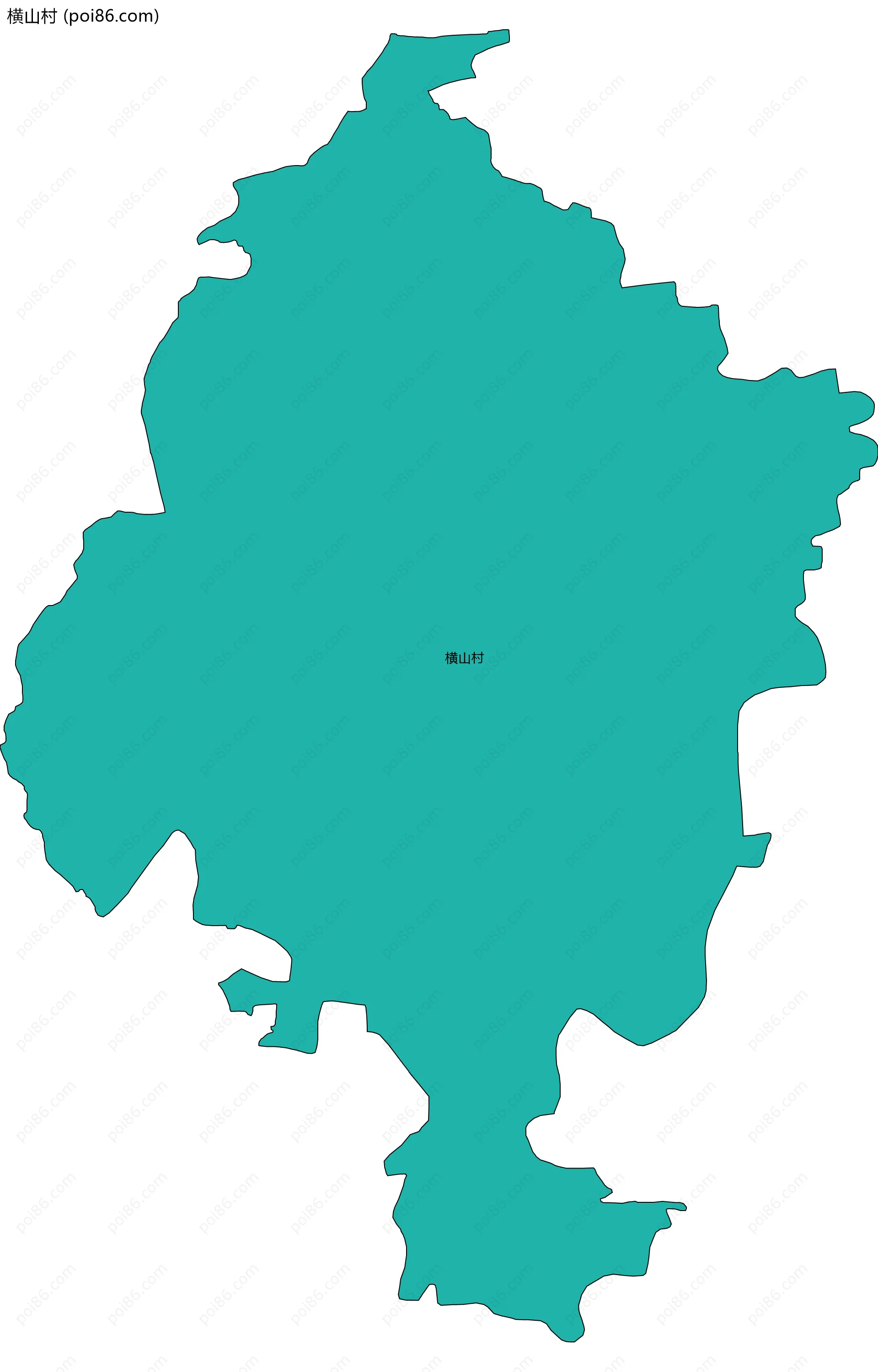 横山村边界地图