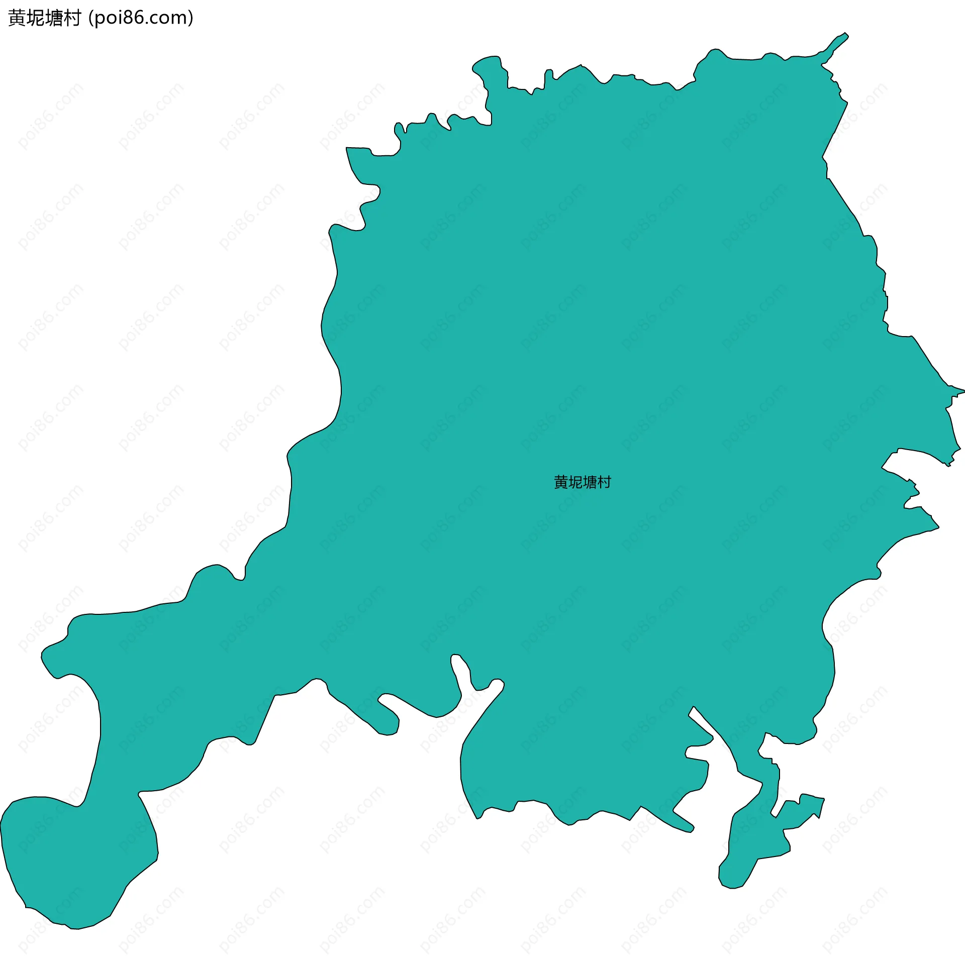 黄坭塘村边界地图