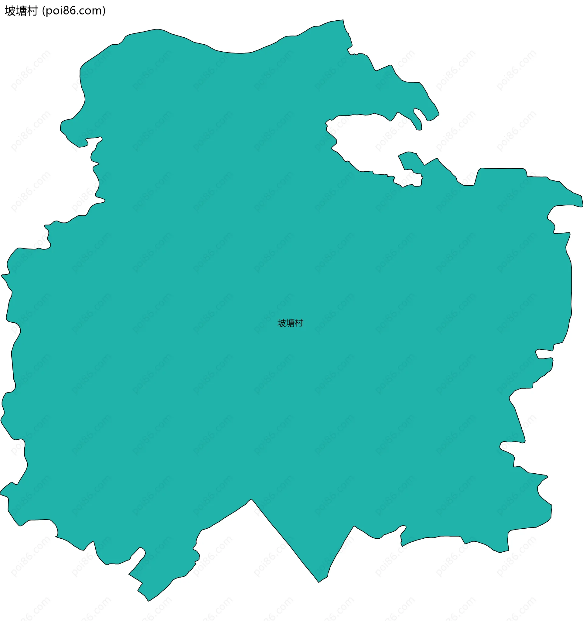 坡塘村边界地图