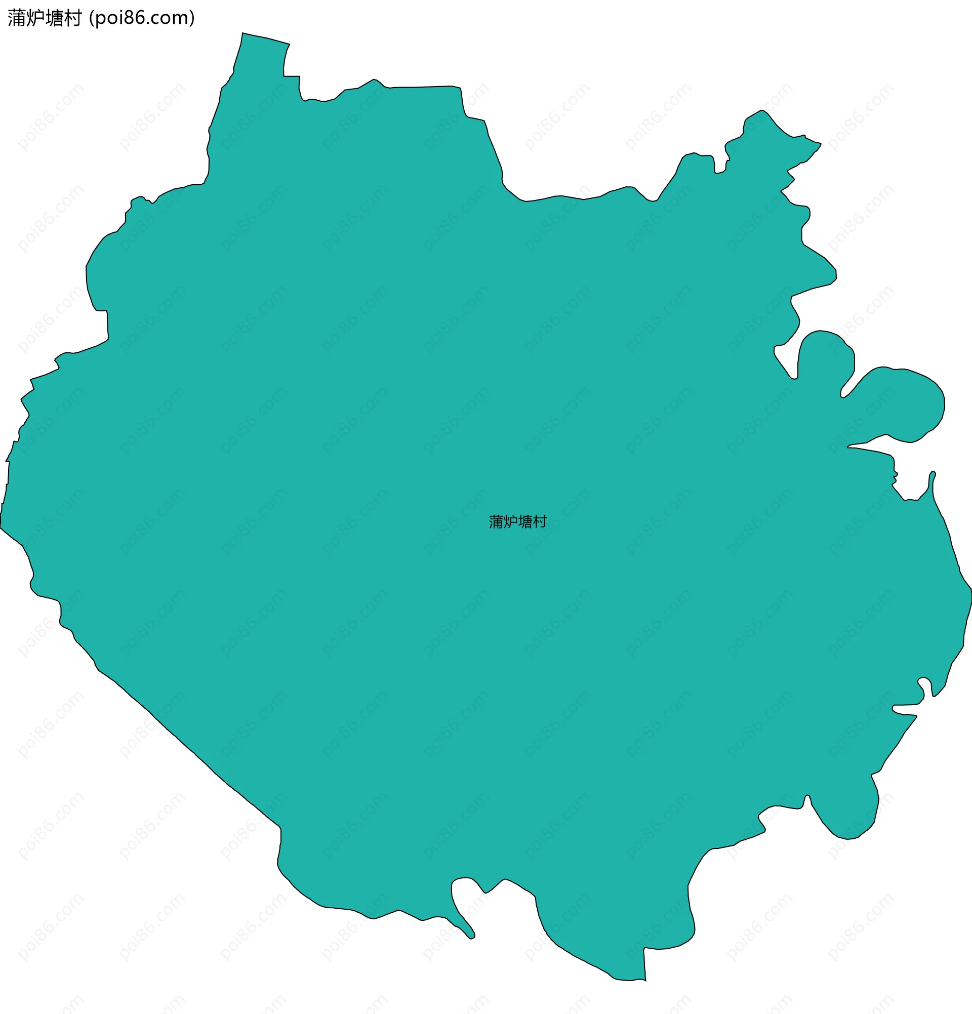 蒲炉塘村边界地图