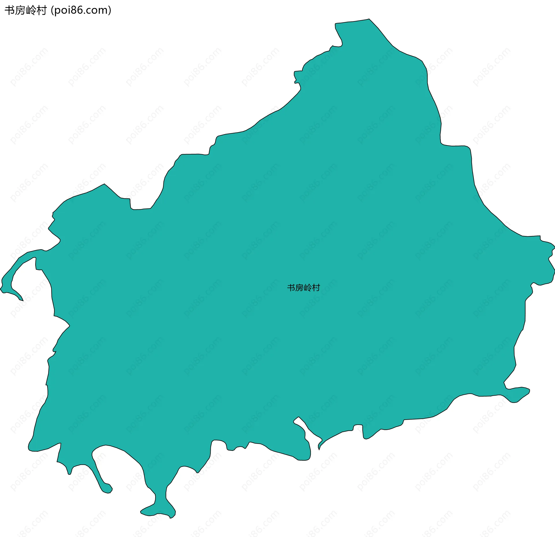书房岭村边界地图
