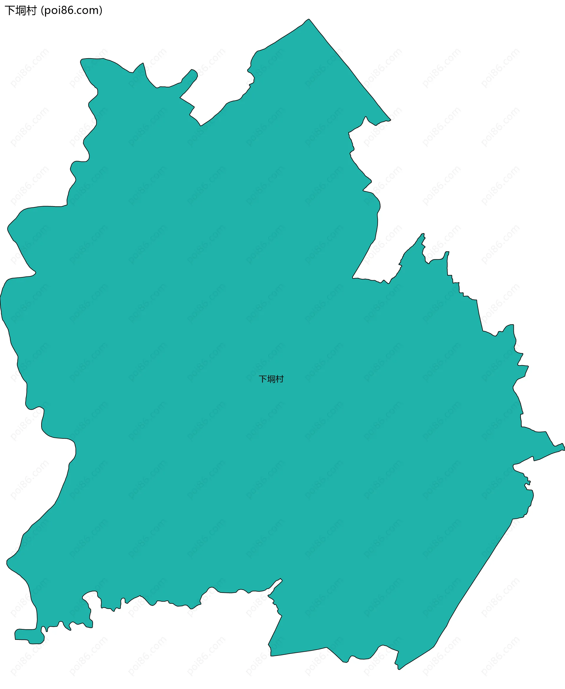 下垌村边界地图