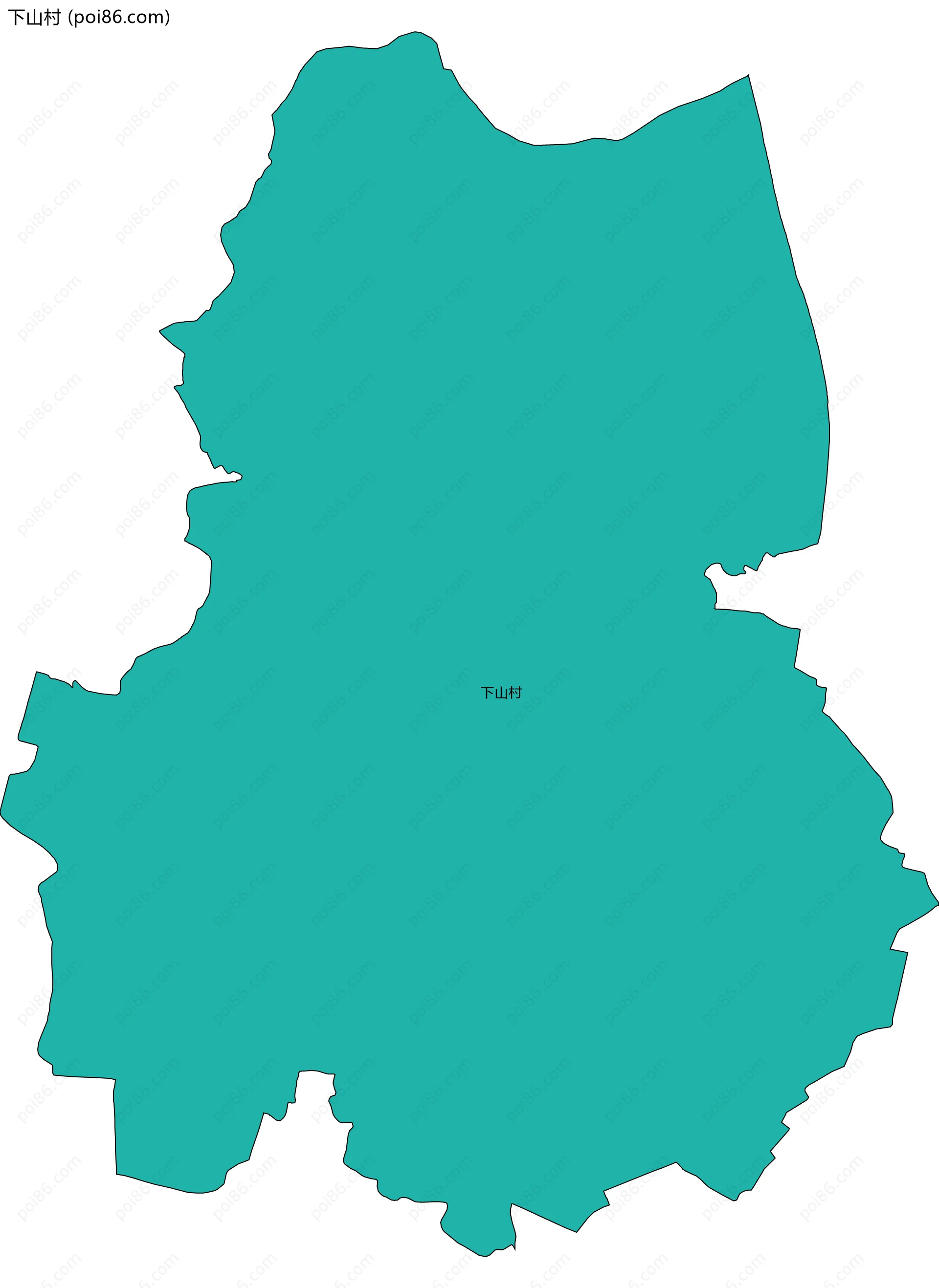 下山村边界地图